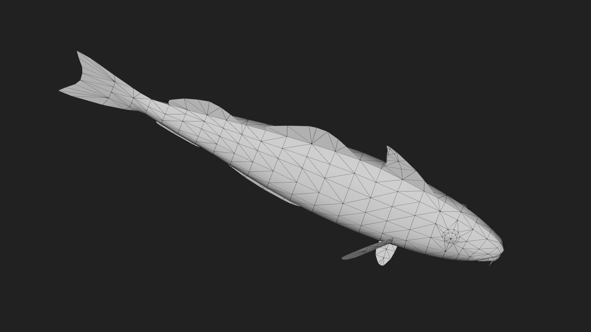 Cod fish Low-poly 3D model_5