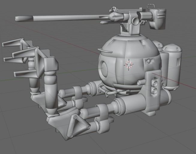 Gundam Ball GB RB-79 Low-poly 3D model_2