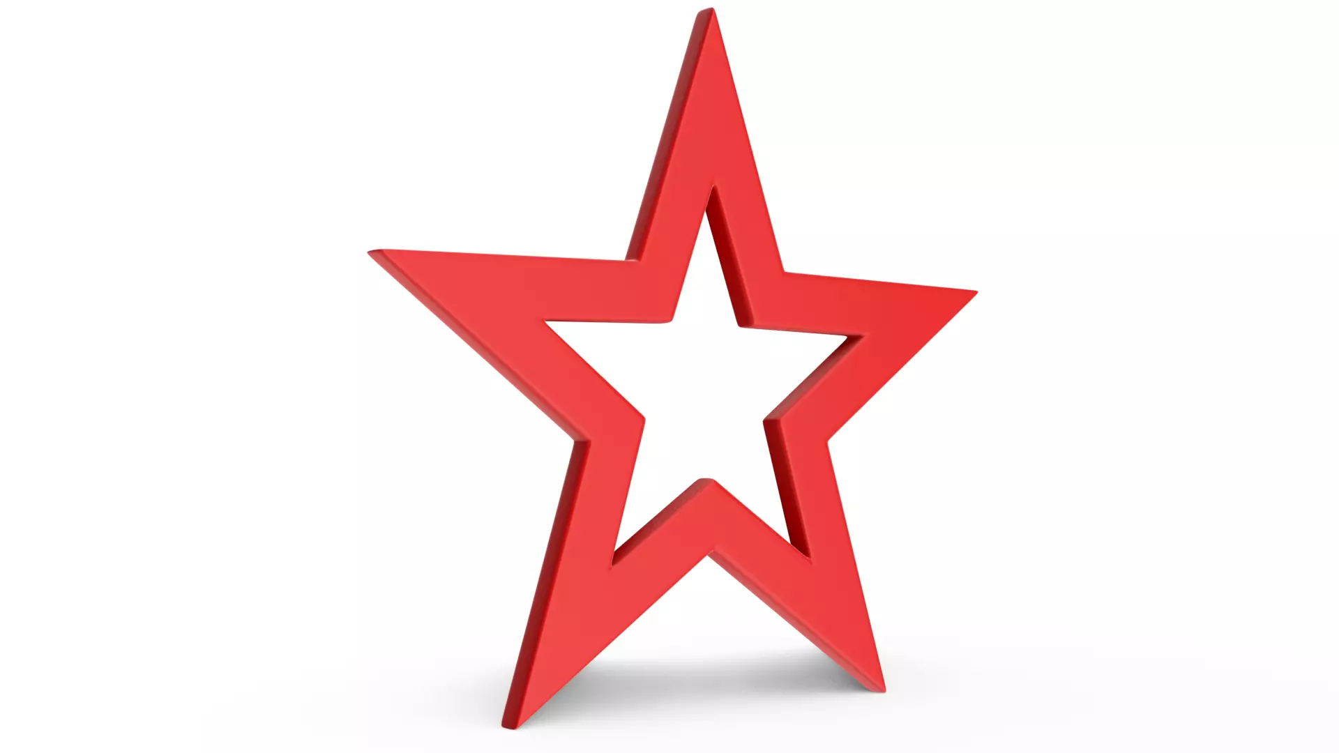 Red Star Low-poly 3D model_0