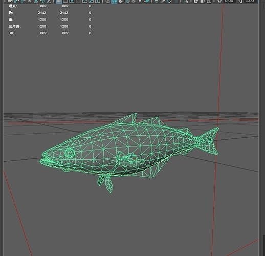 Cod fish Low-poly 3D model 7