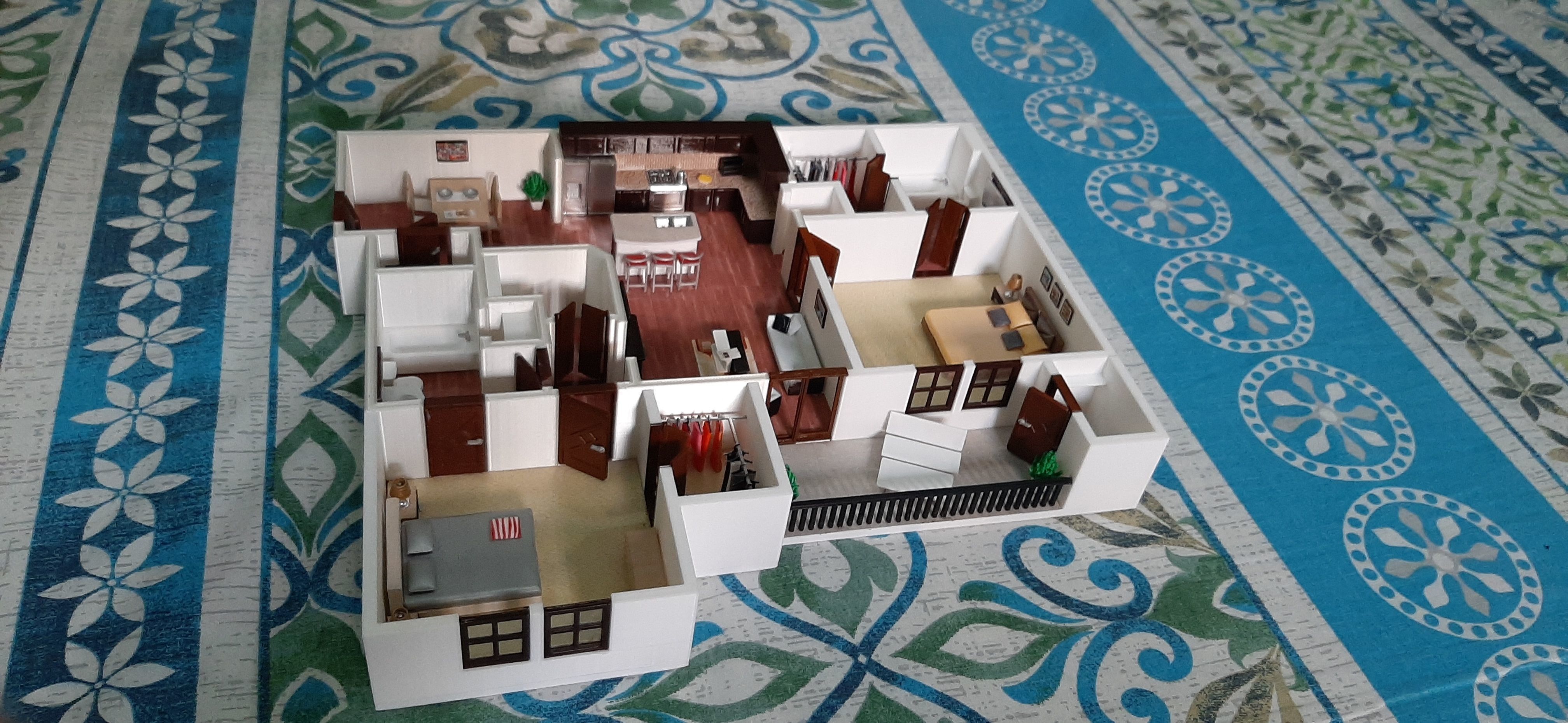 House Two Bedrooms 3D Print 3D print model_20