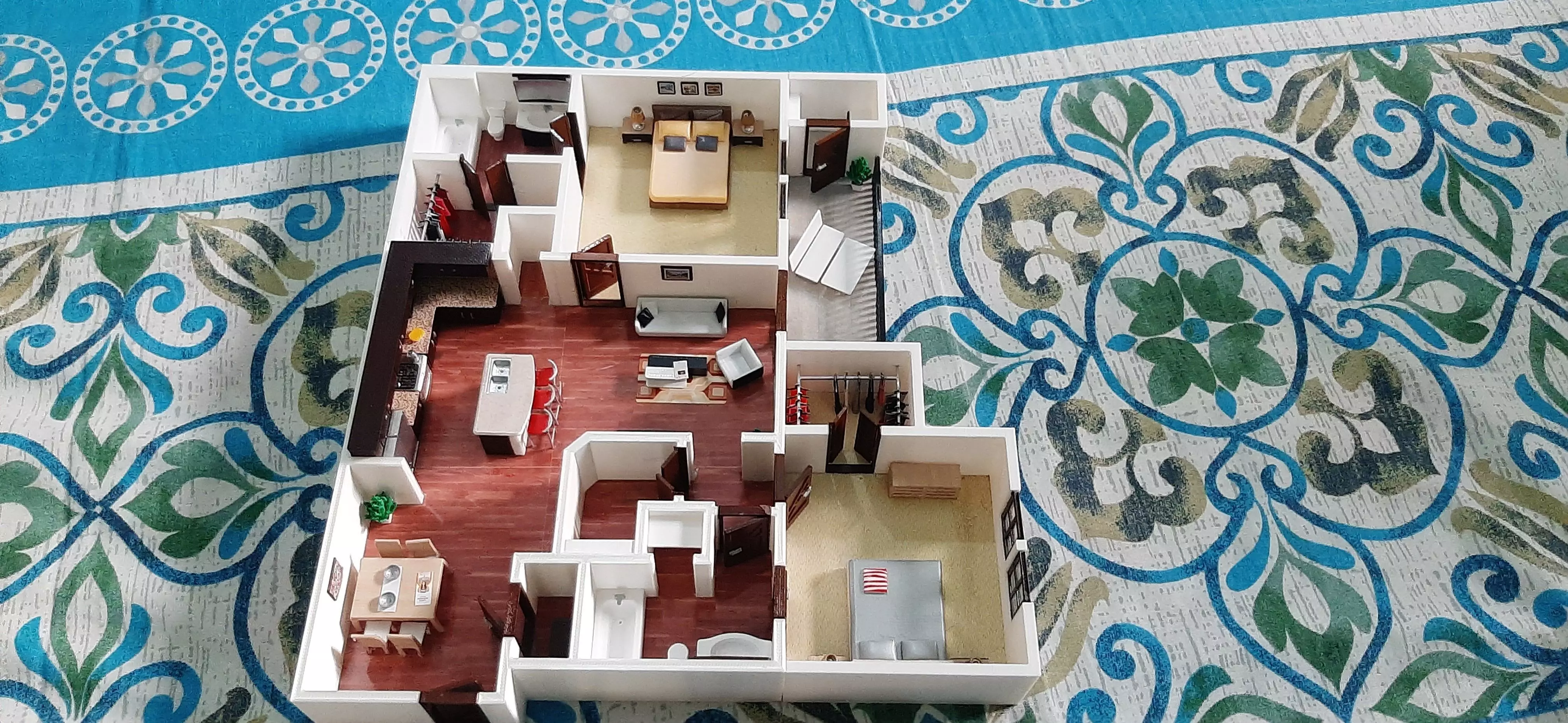 House Two Bedrooms 3D Print 3D print model_0