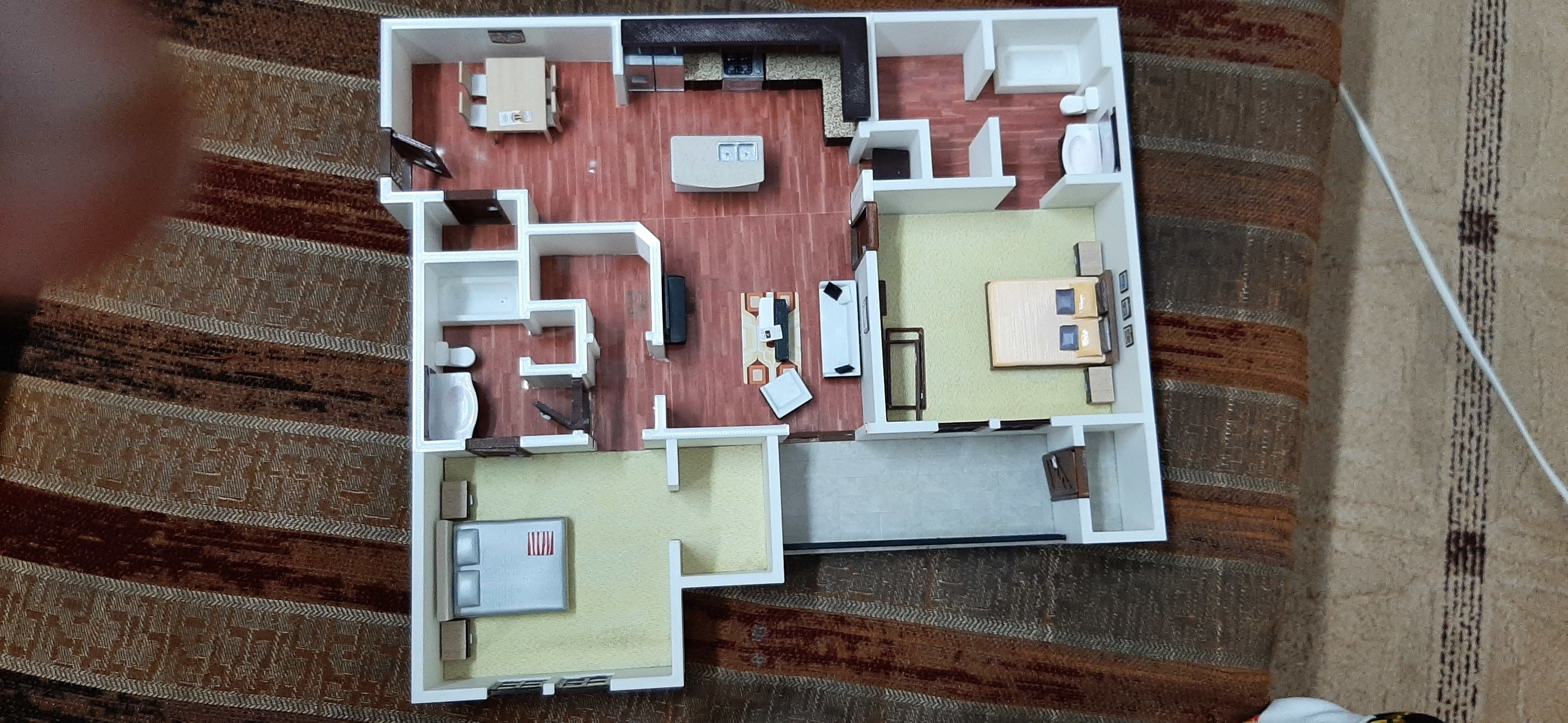 House Two Bedrooms 3D Print 3D print model_36