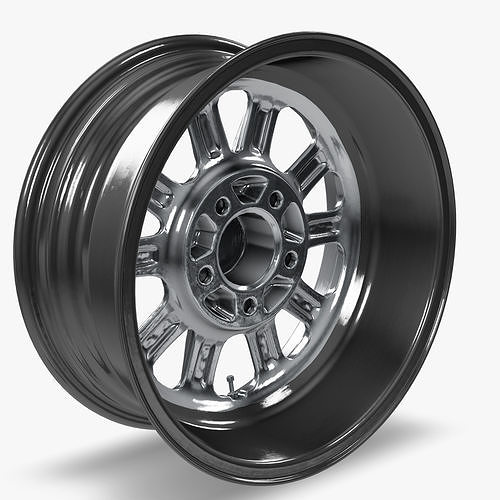 US Mags Rambler Wheel Chrome 3D model 7