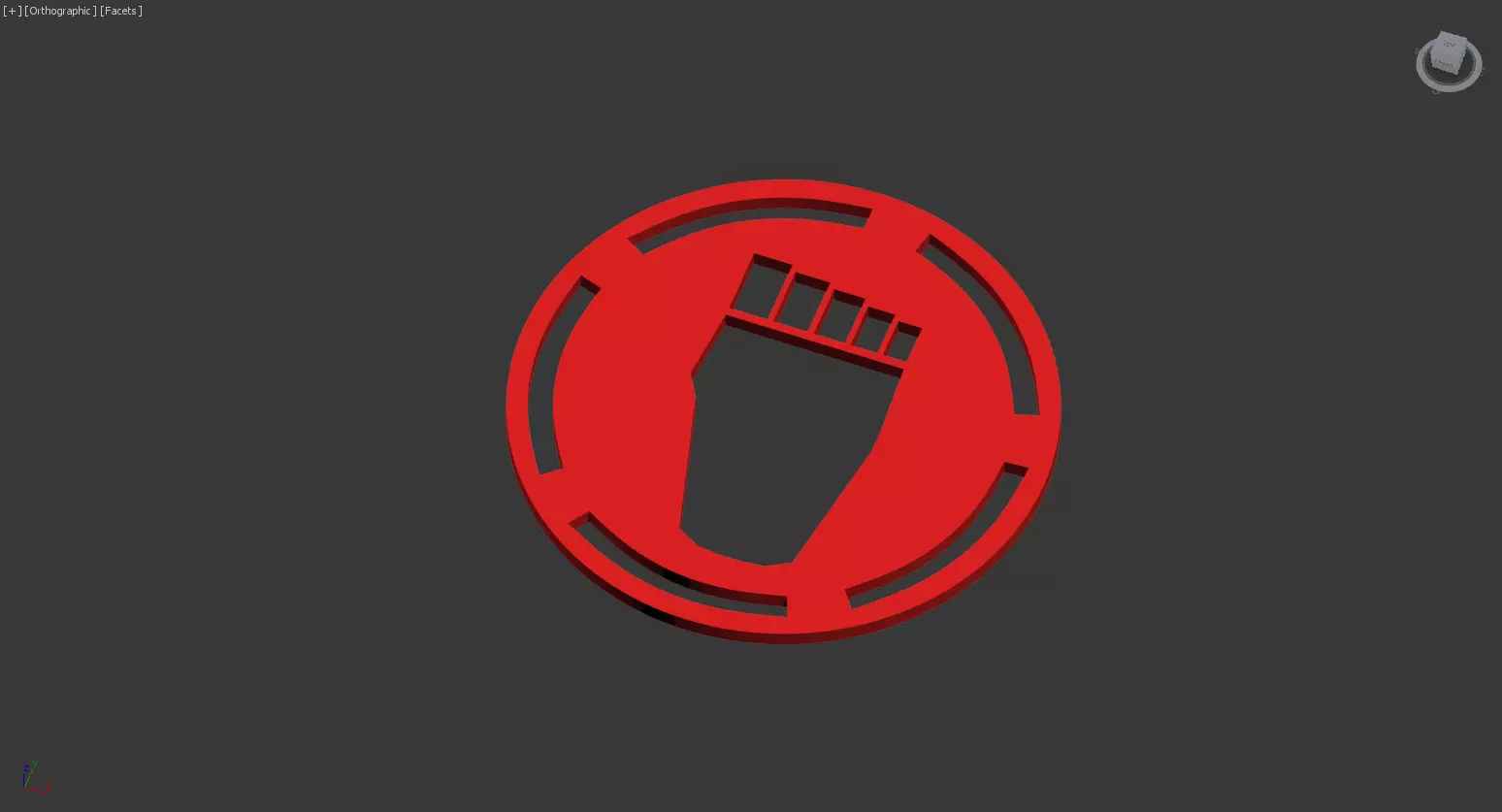 The Foot clan logo stencil 3D print model_0