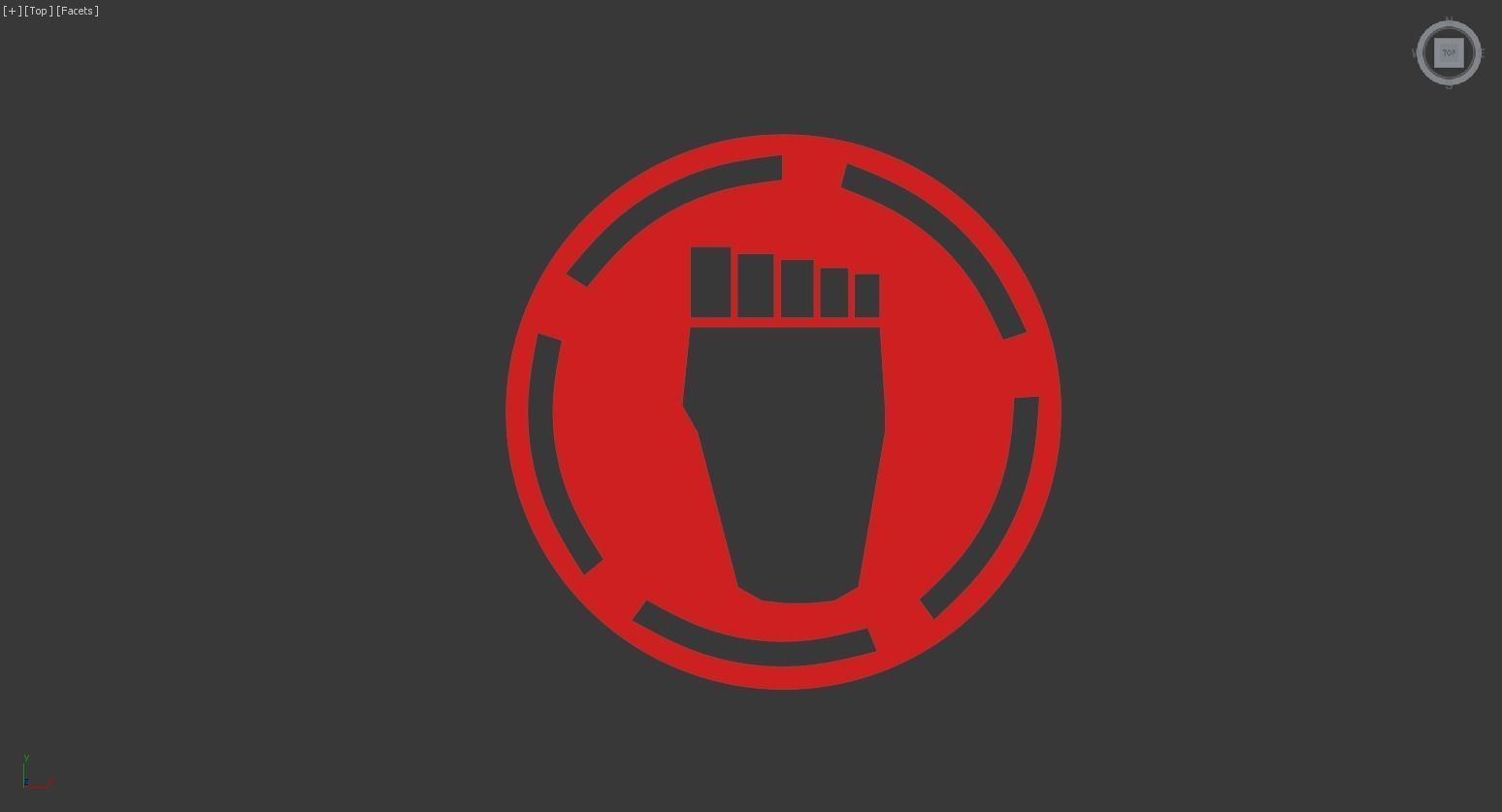 The Foot clan logo stencil 3D print model_1