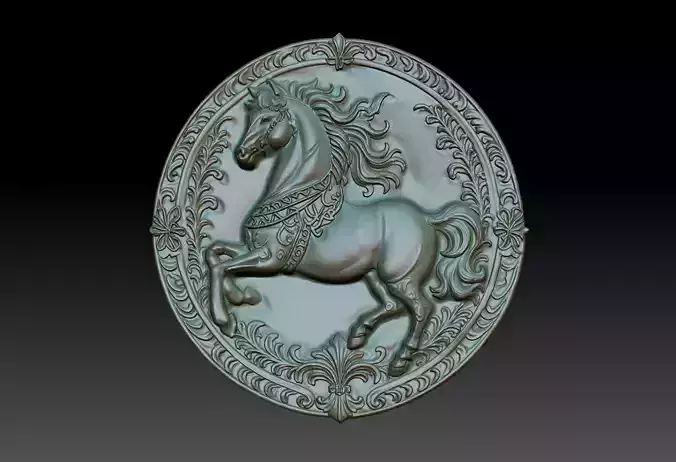 Sagittarius Zodiacl Bas Relief Pendant 230823 3D print model