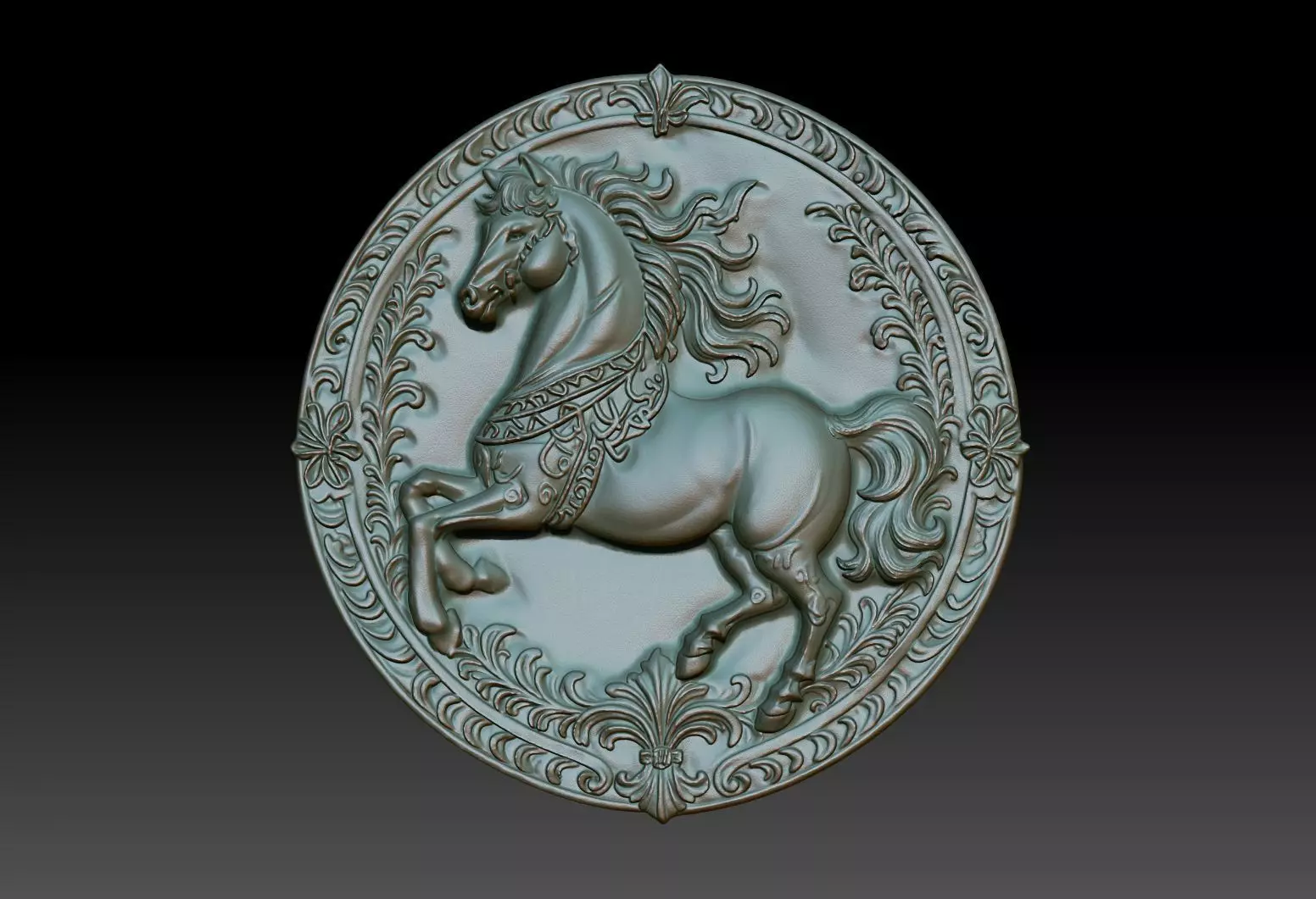 Sagittarius Zodiacl Bas Relief Pendant 230823 3D print model_0