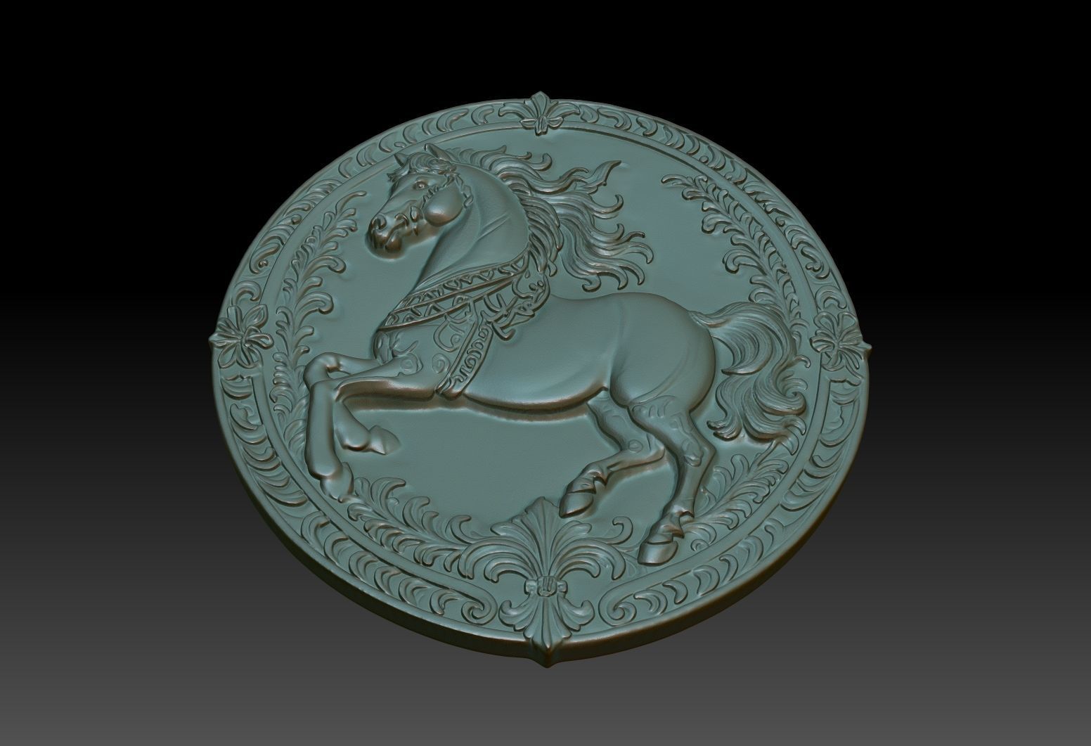 Sagittarius Zodiacl Bas Relief Pendant 230823 3D print model_3