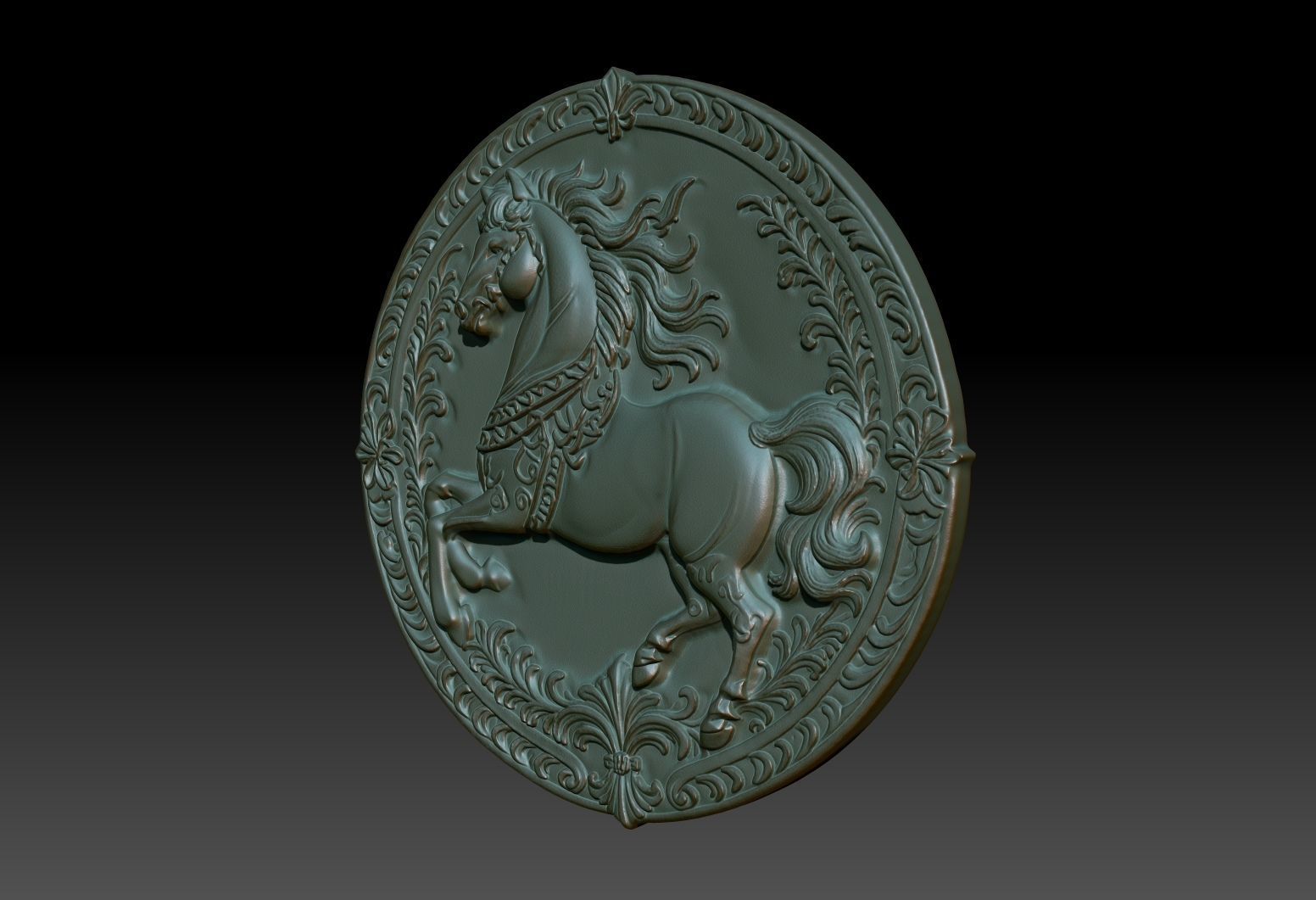 Sagittarius Zodiacl Bas Relief Pendant 230823 3D print model_2