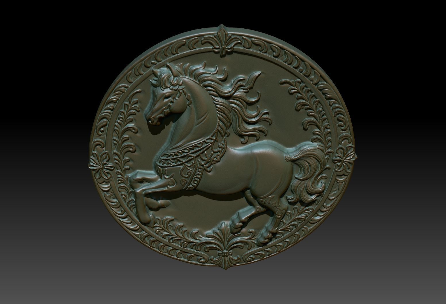 Sagittarius Zodiacl Bas Relief Pendant 230823 3D print model_4