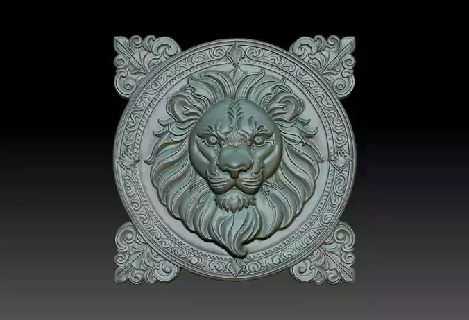 Leo Zodiacl Bas Relief Pendant 230823 3D print model