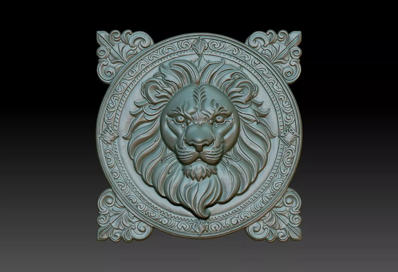 Leo Zodiacl Bas Relief Pendant 230823 3D print model_0