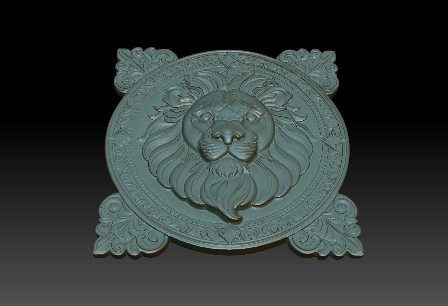 Leo Zodiacl Bas Relief Pendant 230823 3D print model_3