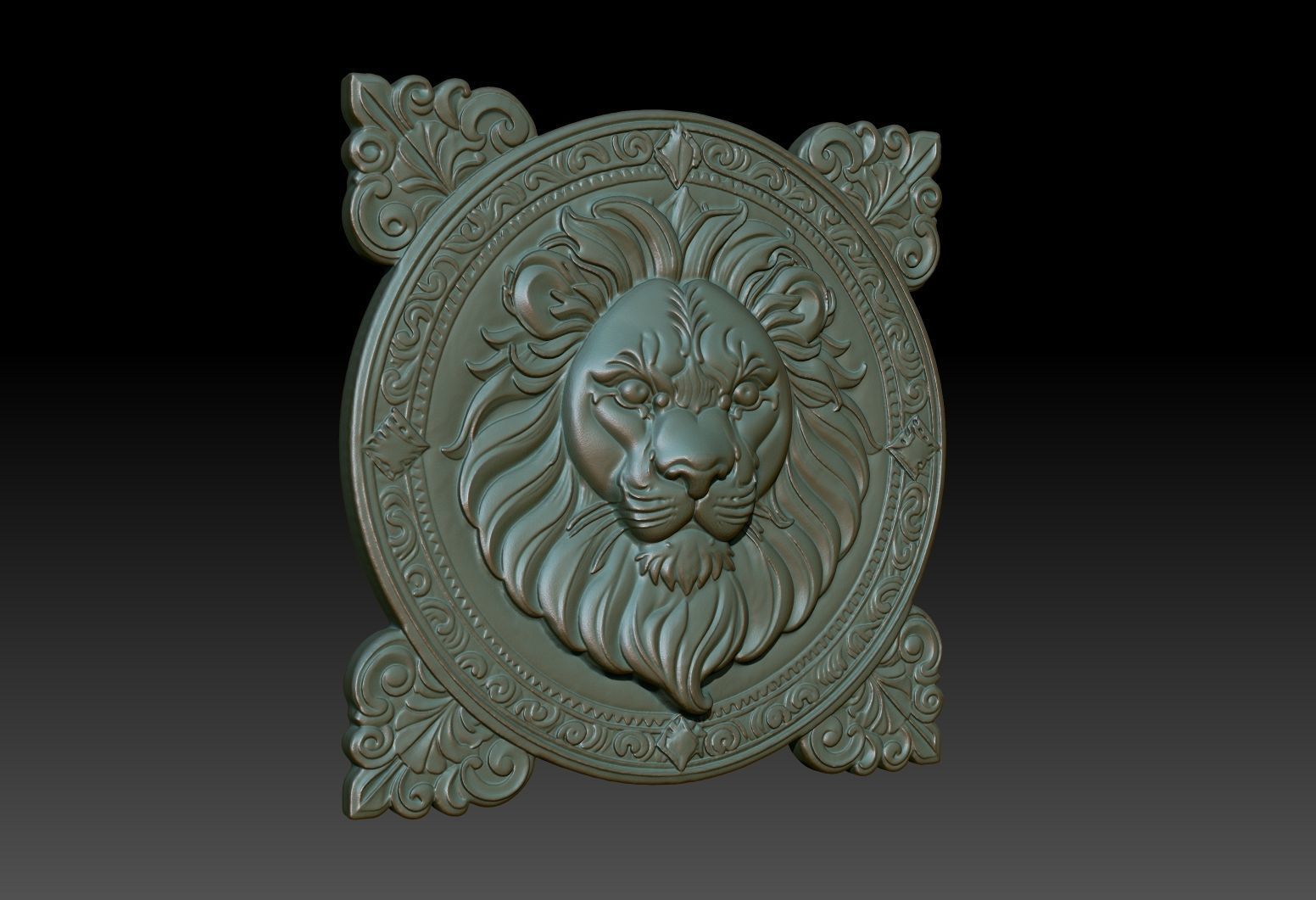 Leo Zodiacl Bas Relief Pendant 230823 3D print model_1