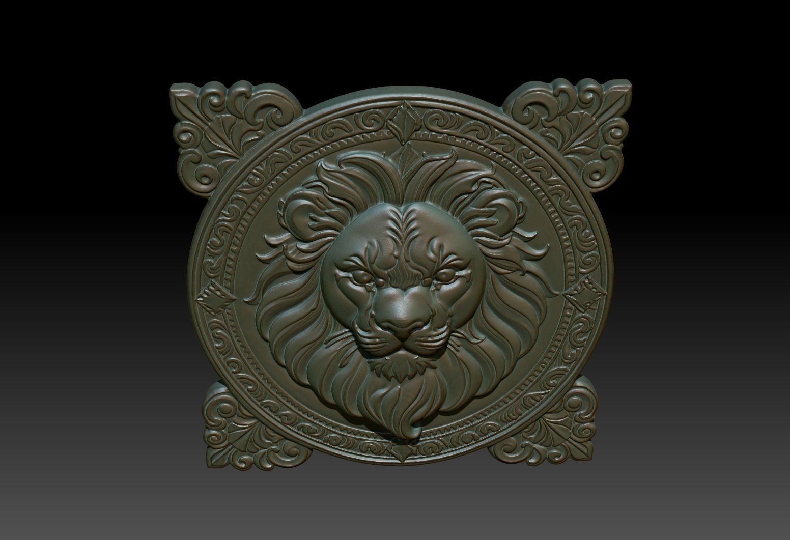 Leo Zodiacl Bas Relief Pendant 230823 3D print model_4