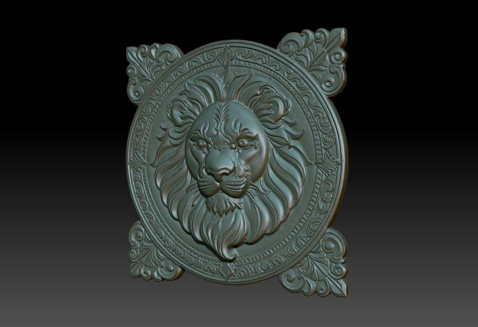 Leo Zodiacl Bas Relief Pendant 230823 3D print model_2