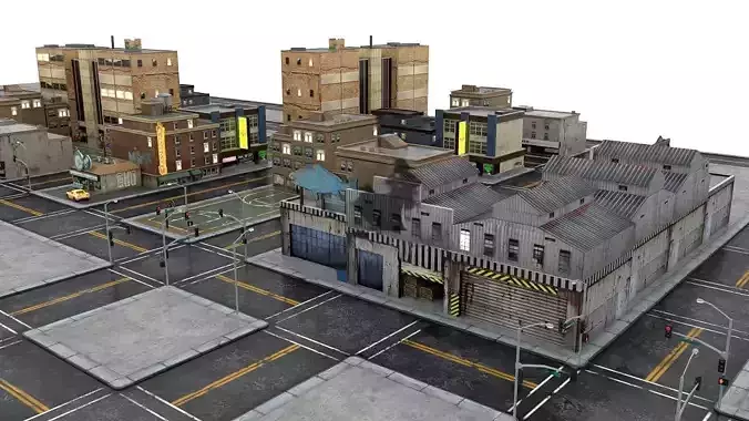 STREET PROPERTY ELEMENT ASSET Low-poly 3D model Low-poly 3D model