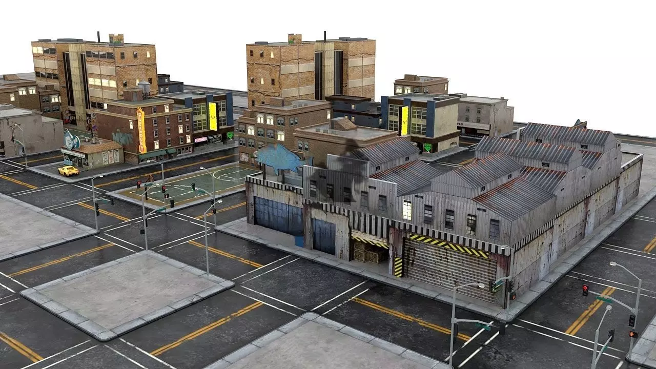 STREET PROPERTY ELEMENT ASSET Low-poly 3D model Low-poly 3D model_0