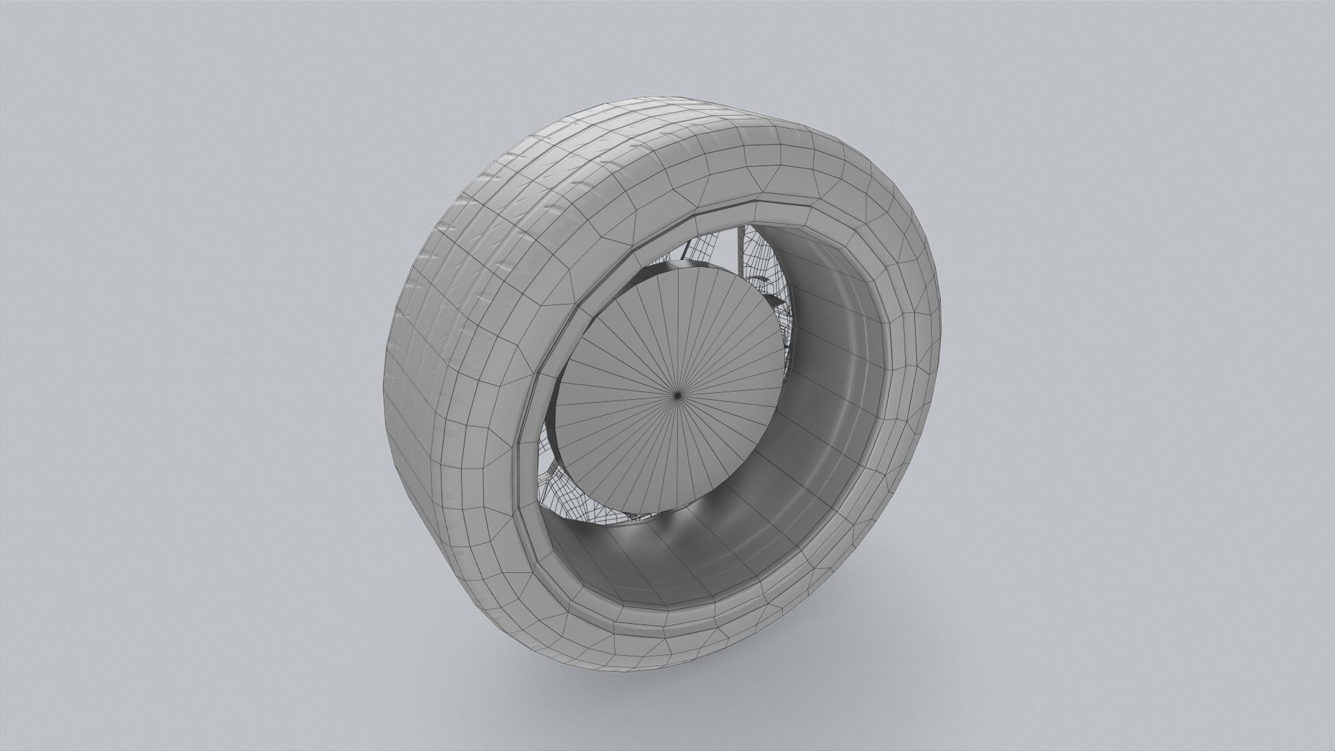 Car Wheel Game Ready Low-poly 3D model_10