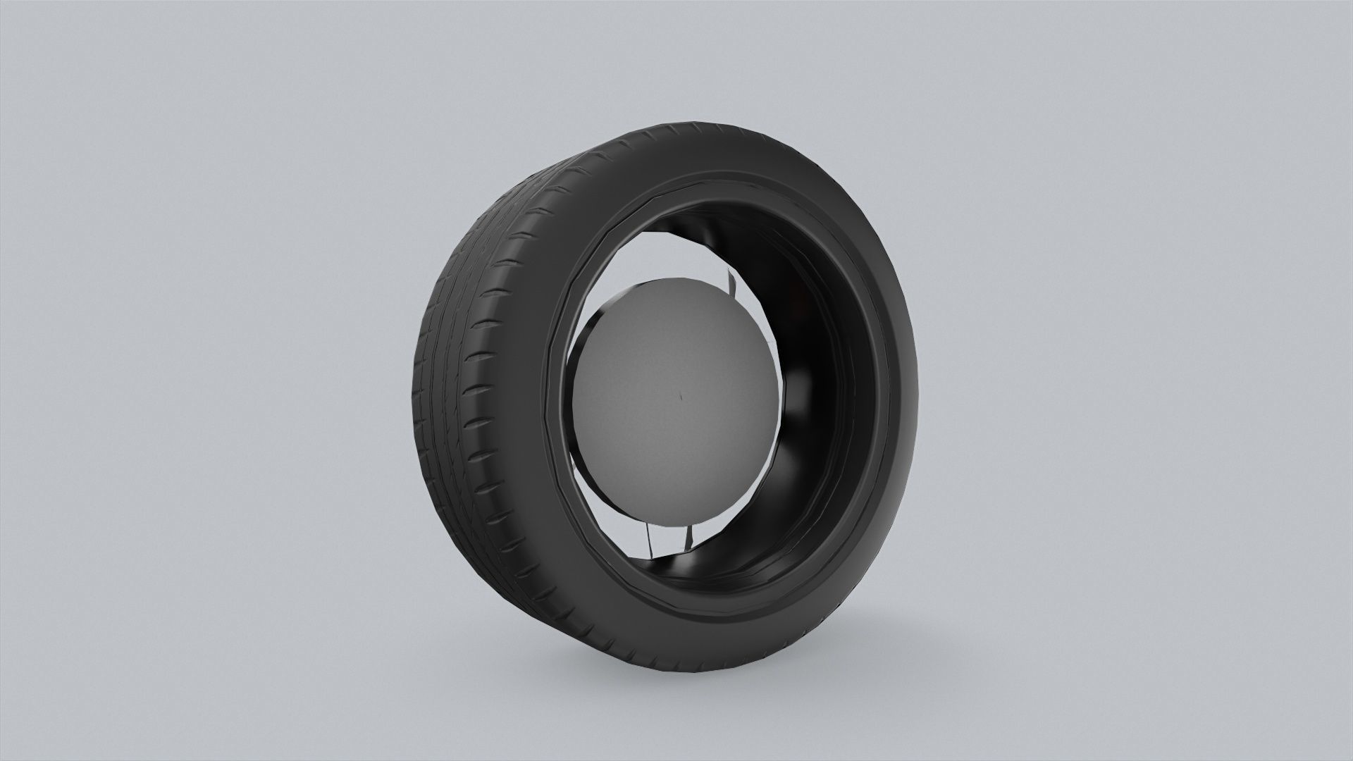 Car Wheel Game Ready Low-poly 3D model_6
