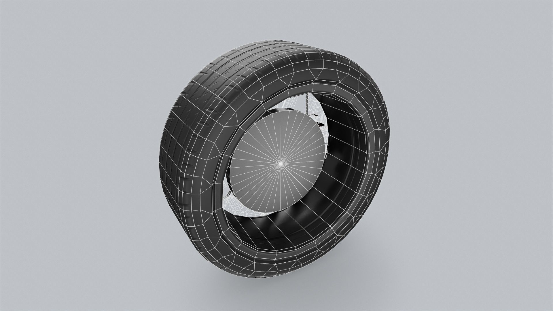 Car Wheel Game Ready Low-poly 3D model_8