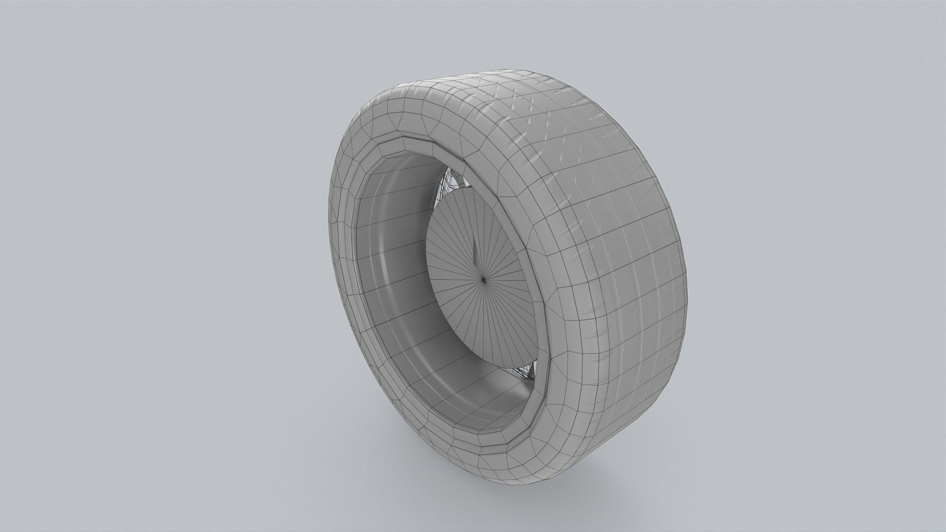 Car Wheel Game Ready Low-poly 3D model_9