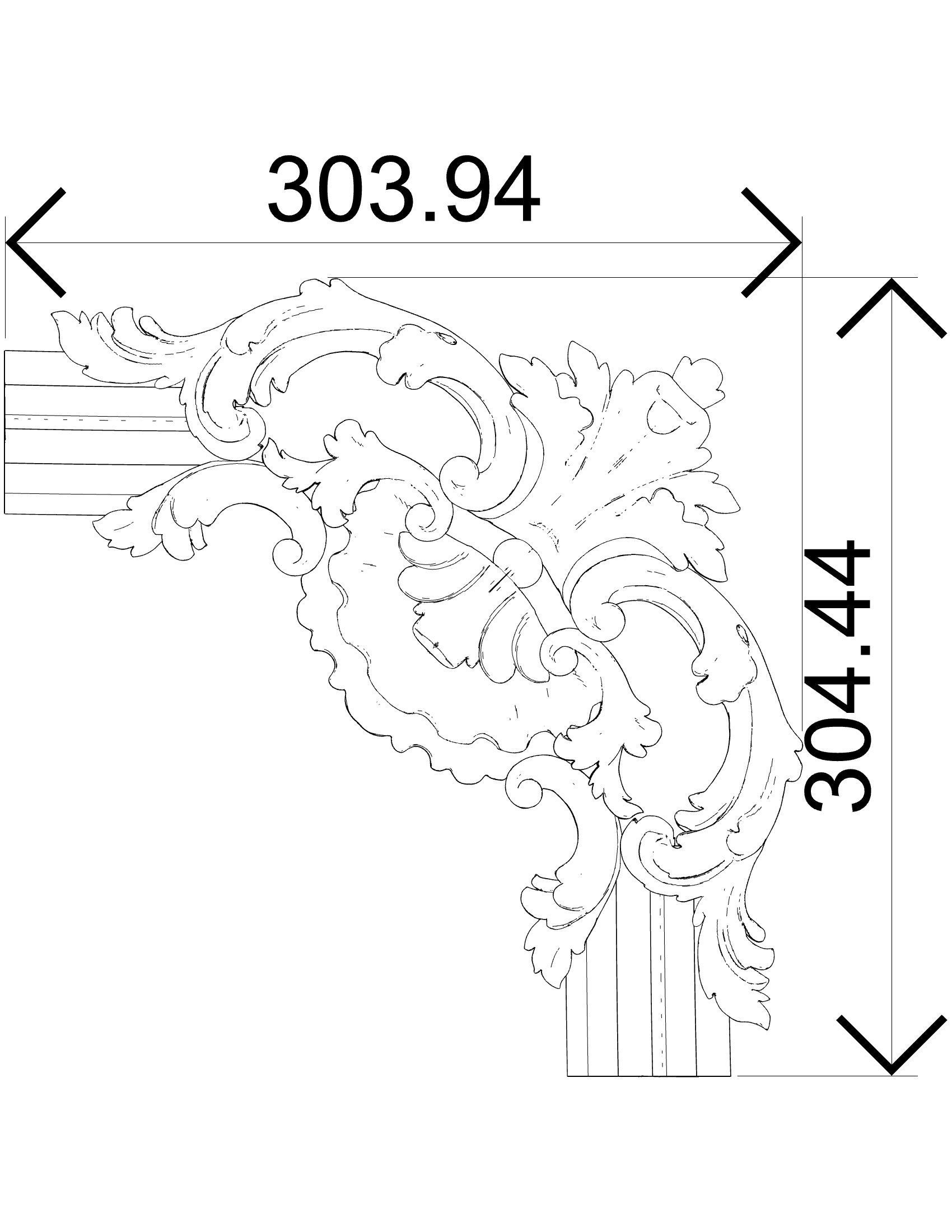 Carved corner1 3D model_6