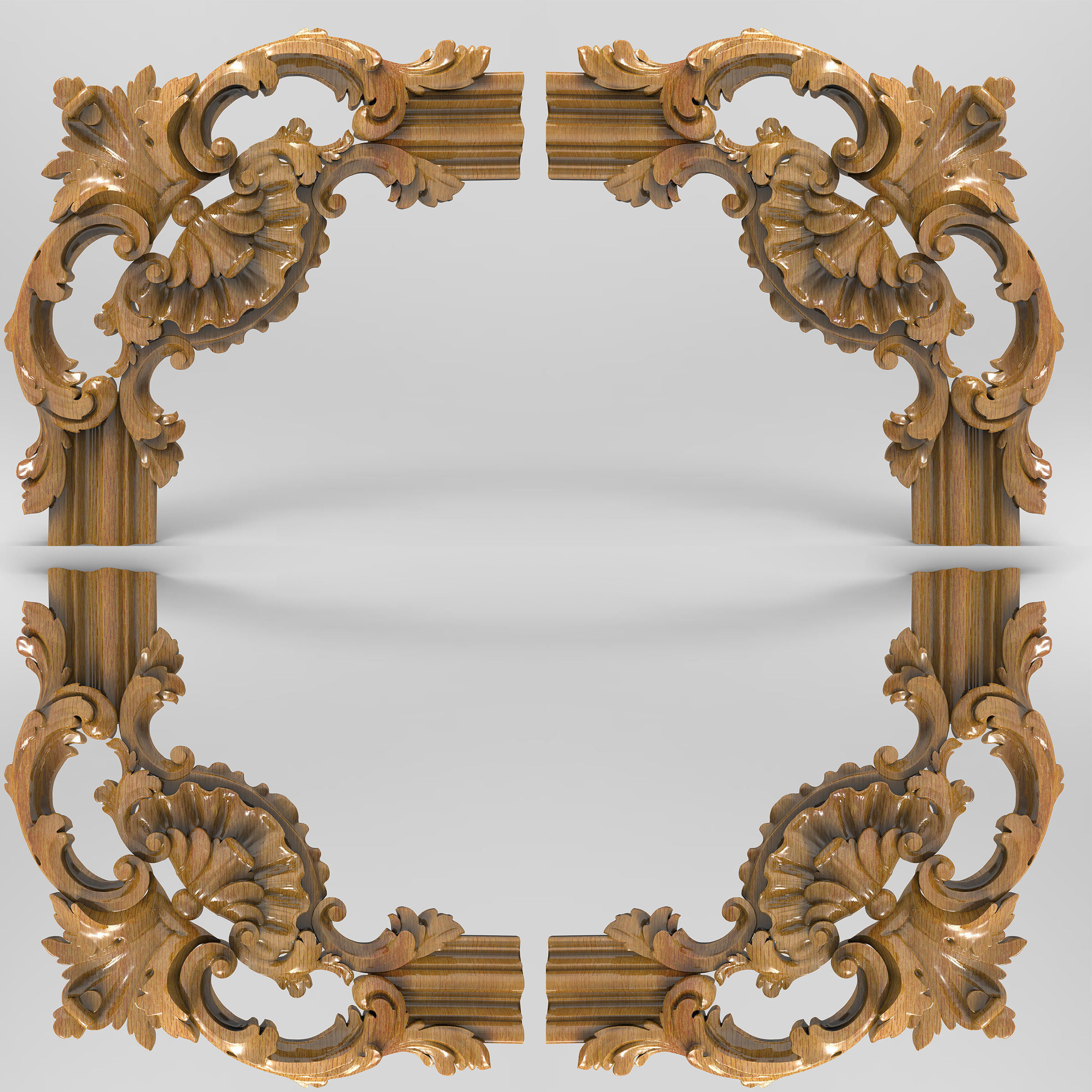 Carved corner1 3D model_1