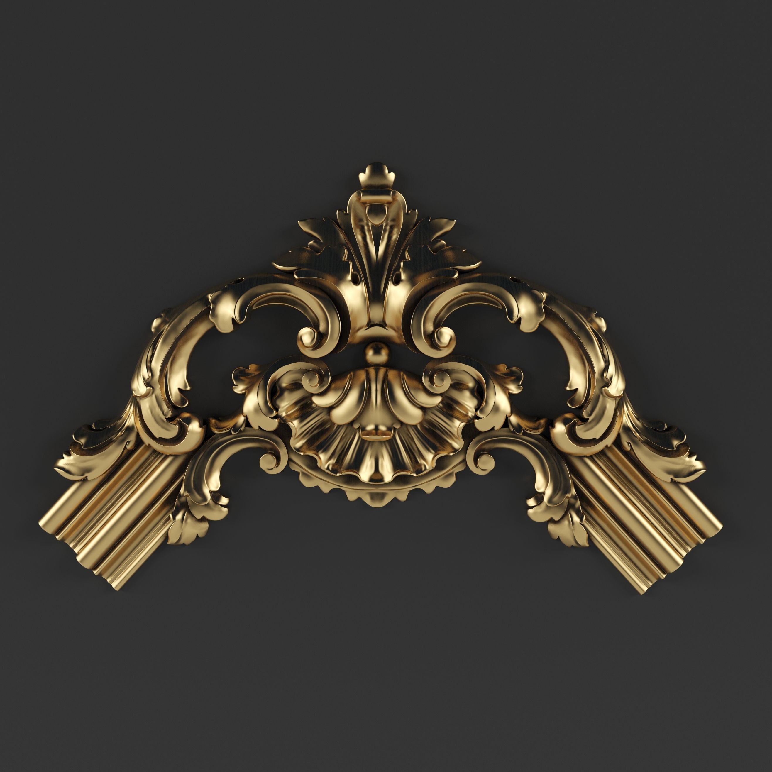 Carved corner1 3D model_3