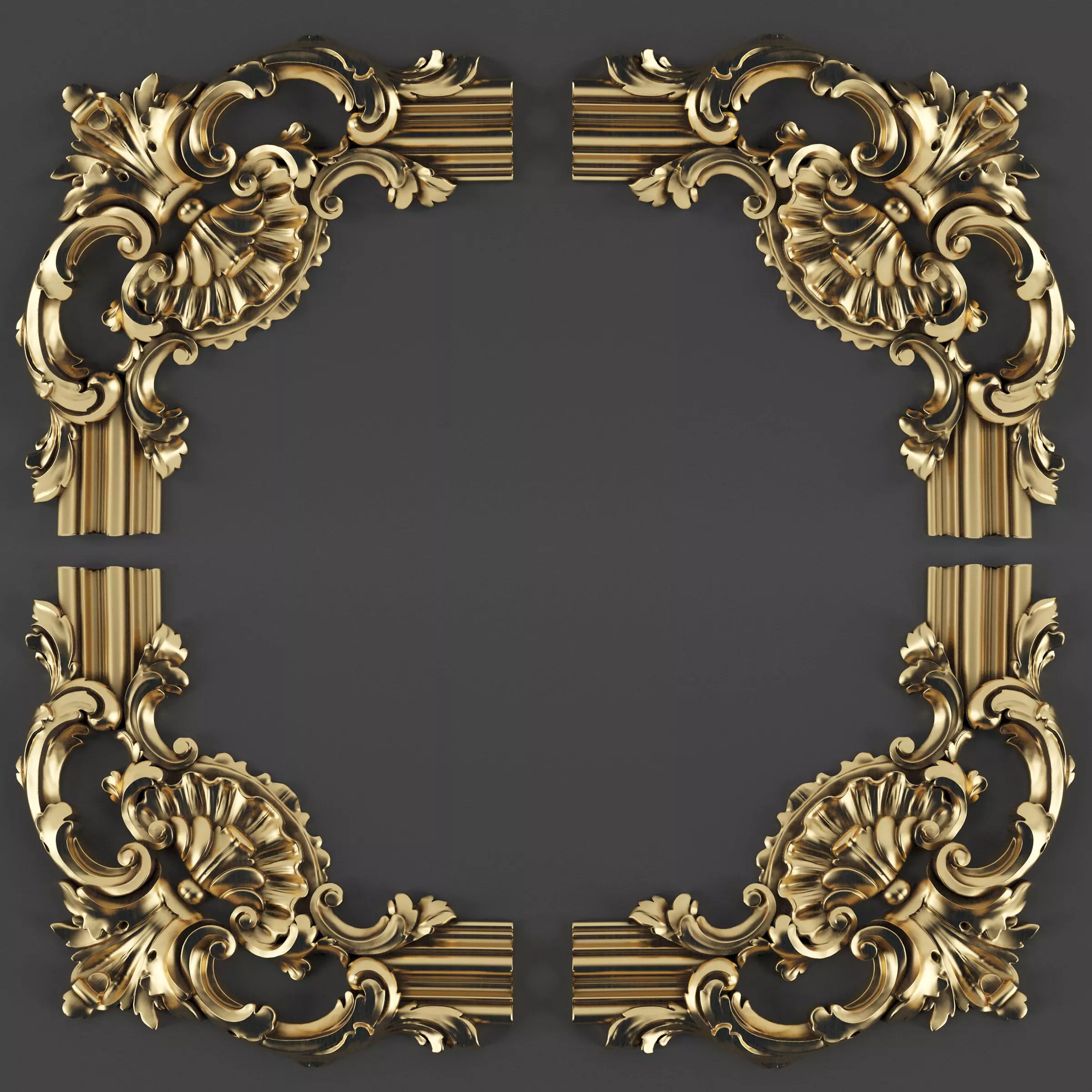 Carved corner1 3D model_0