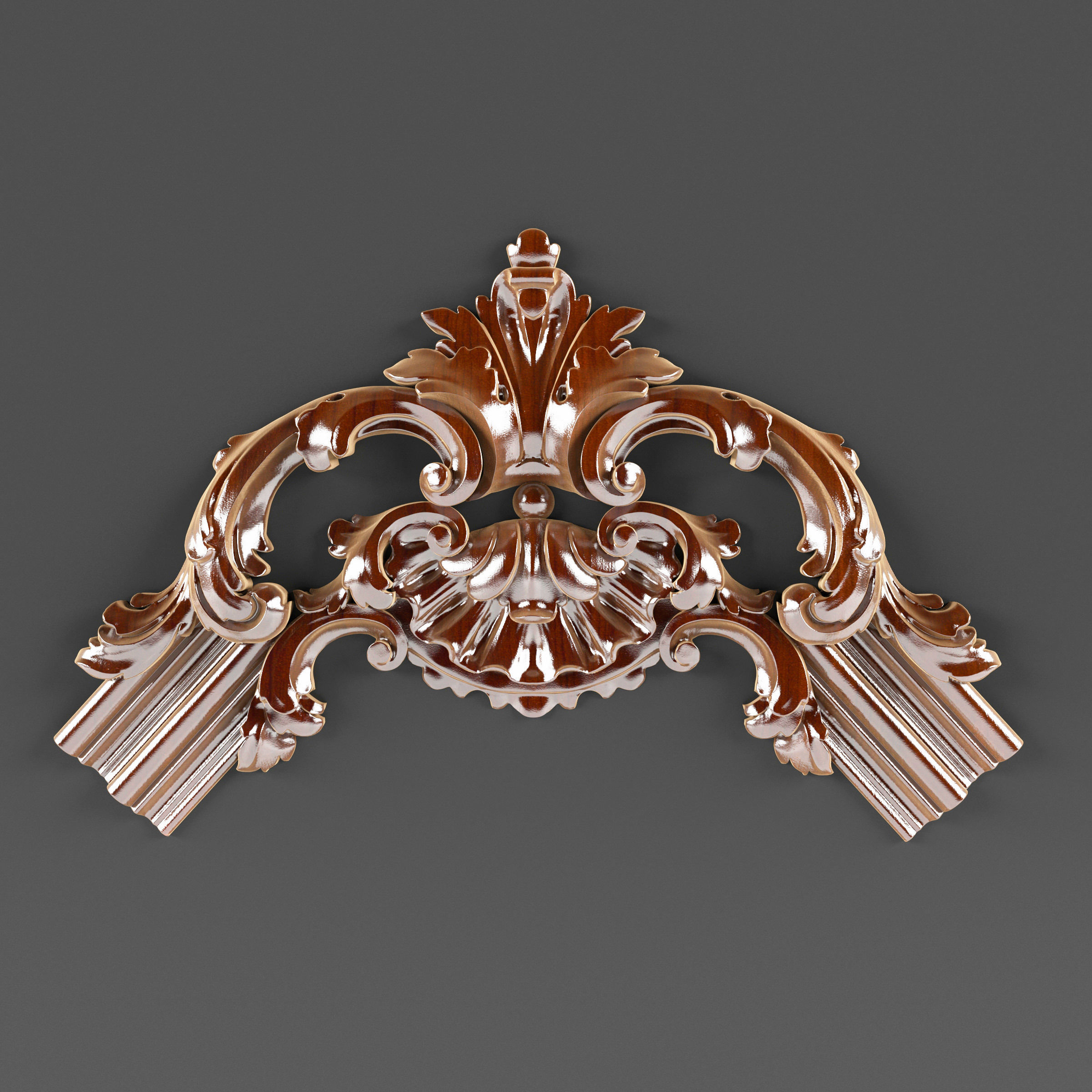 Carved corner1 3D model_2