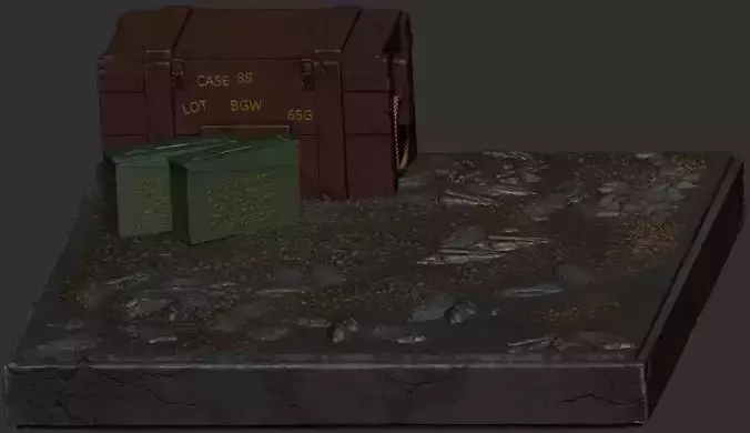 Two military bases 3D print model