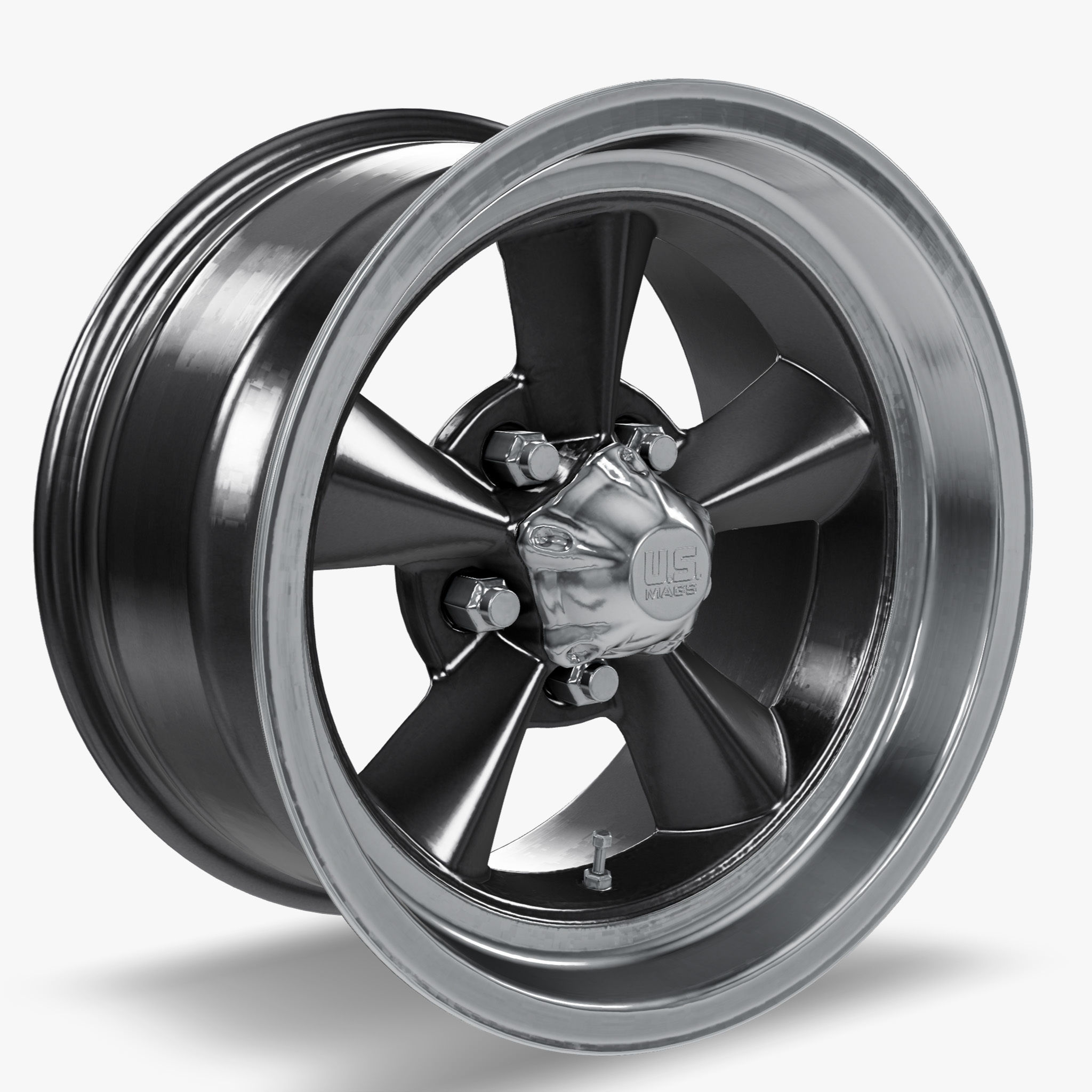 US Mags Standard Wheel Textured Gray 3D model_4