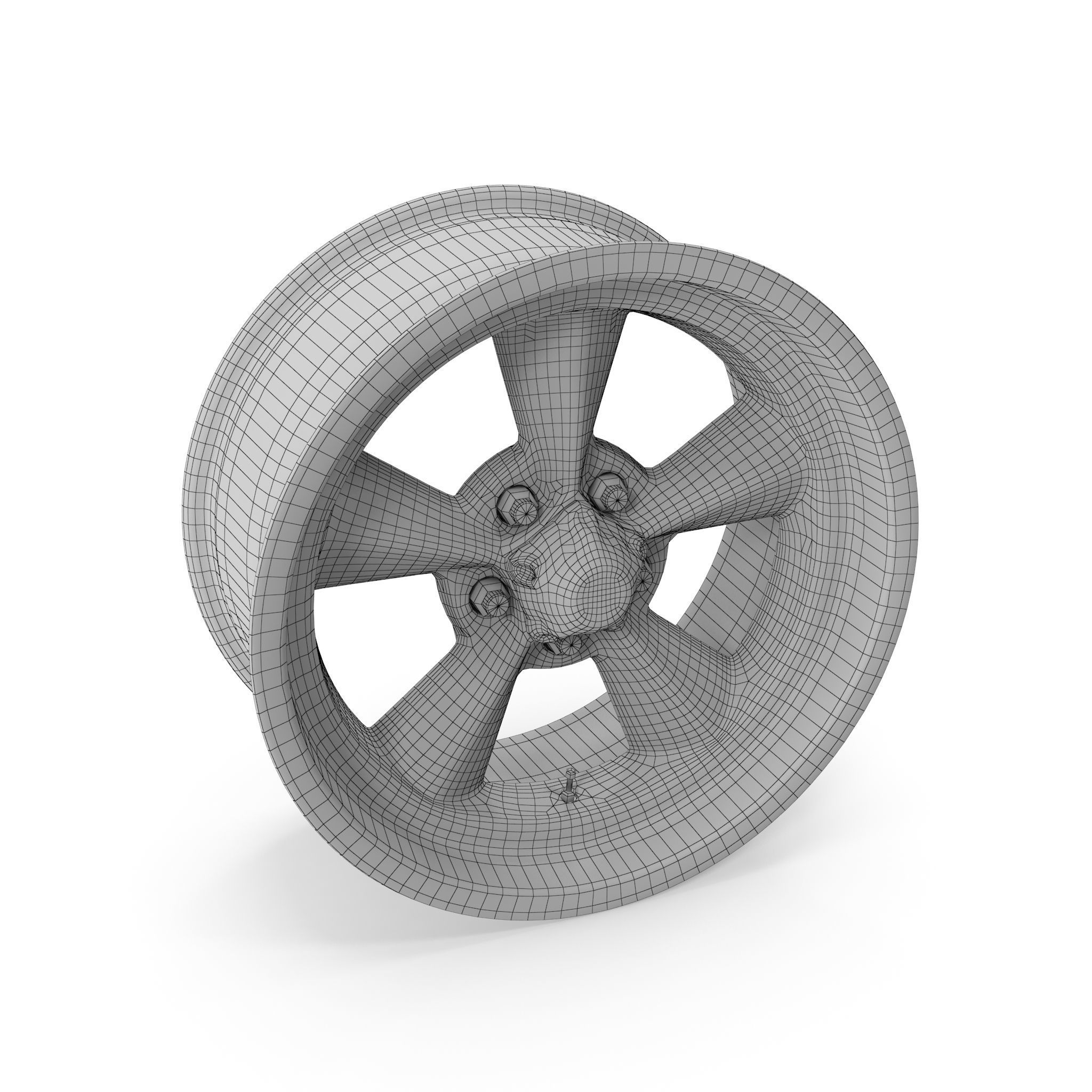 US Mags Standard Wheel Textured Gray 3D model_5