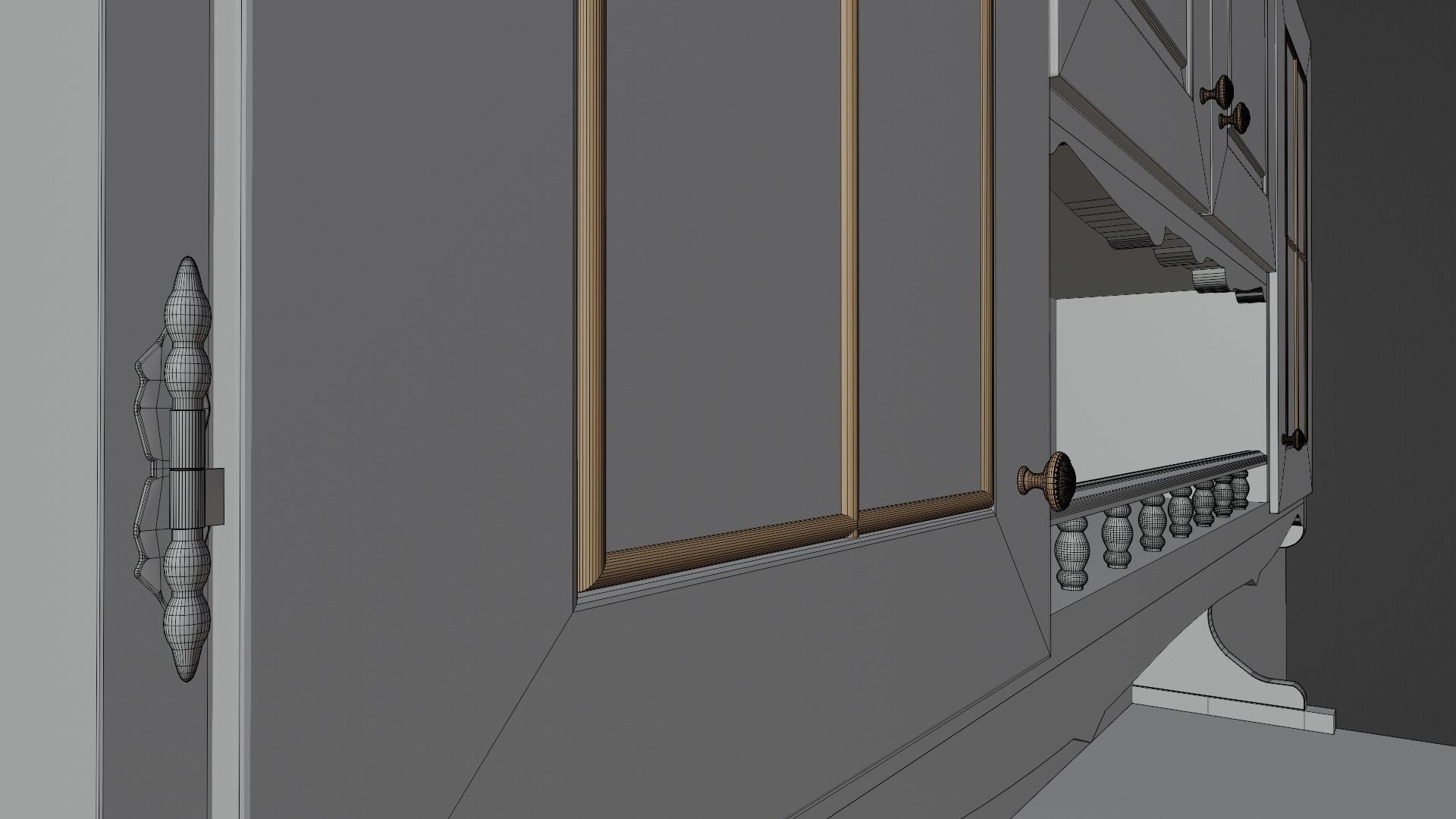 Kitchen sideboard 3D model_6