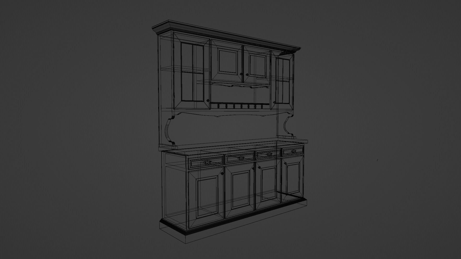 Kitchen sideboard 3D model_2
