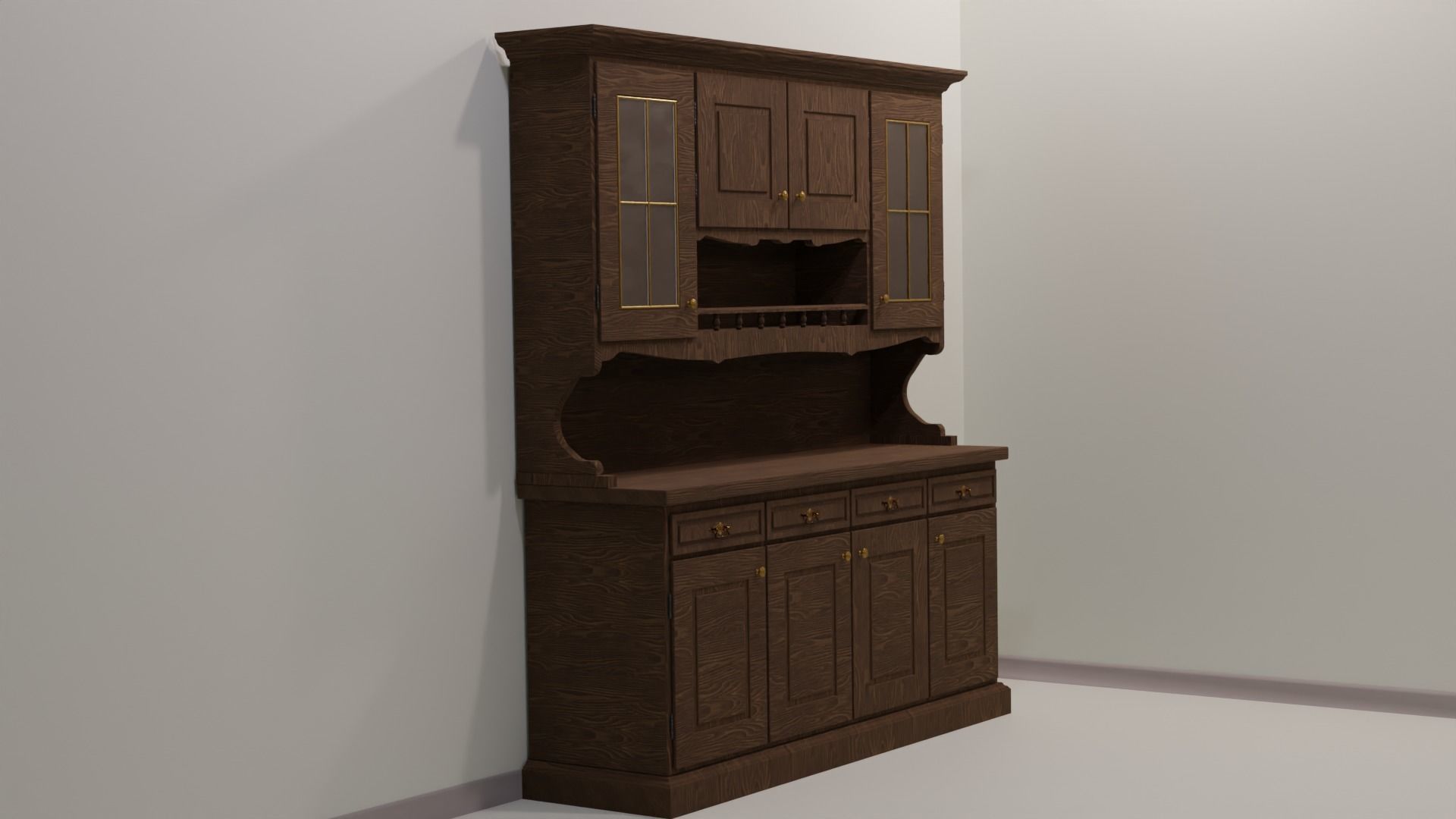 Kitchen sideboard 3D model_1