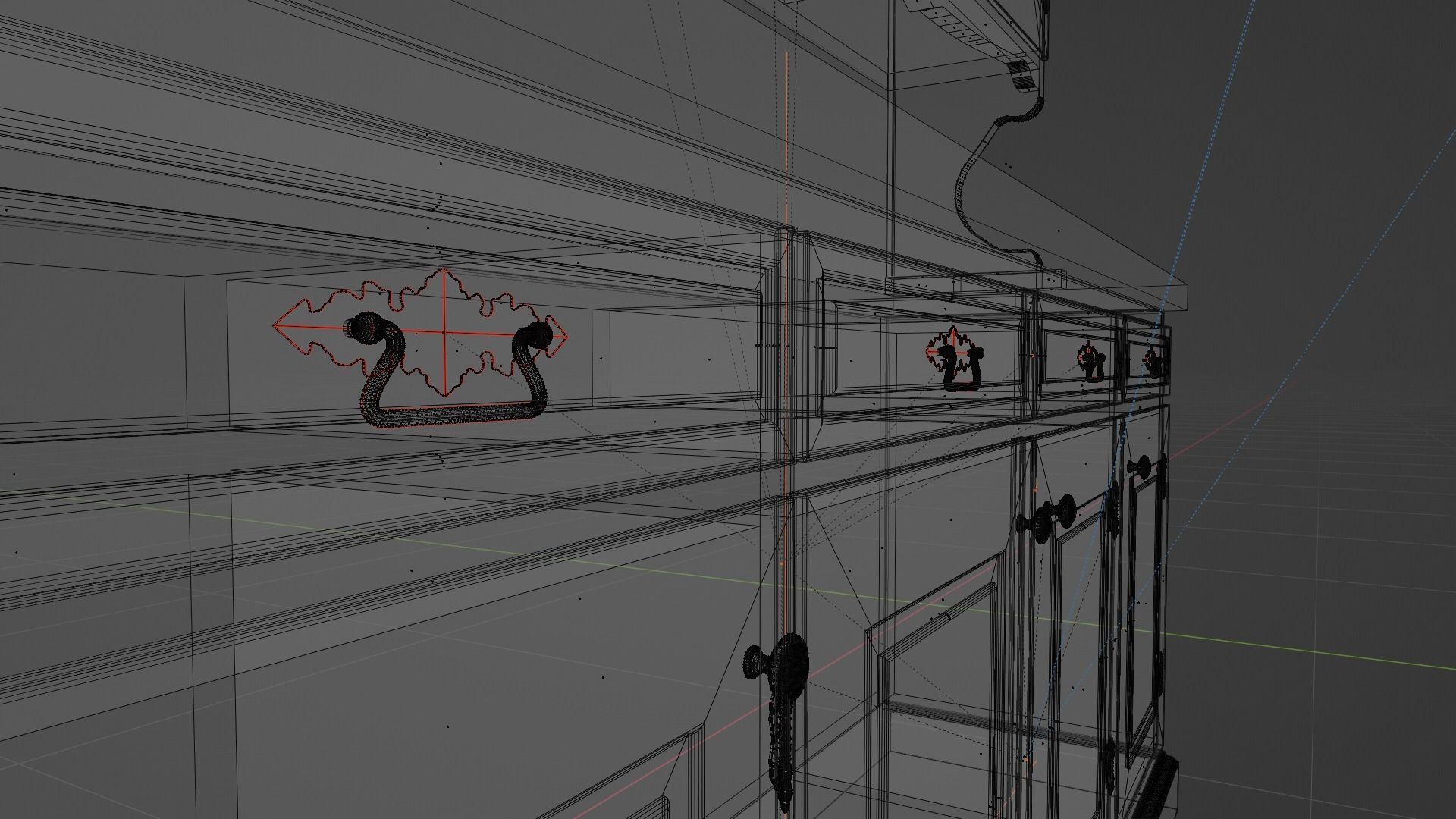 Kitchen sideboard 3D model_3