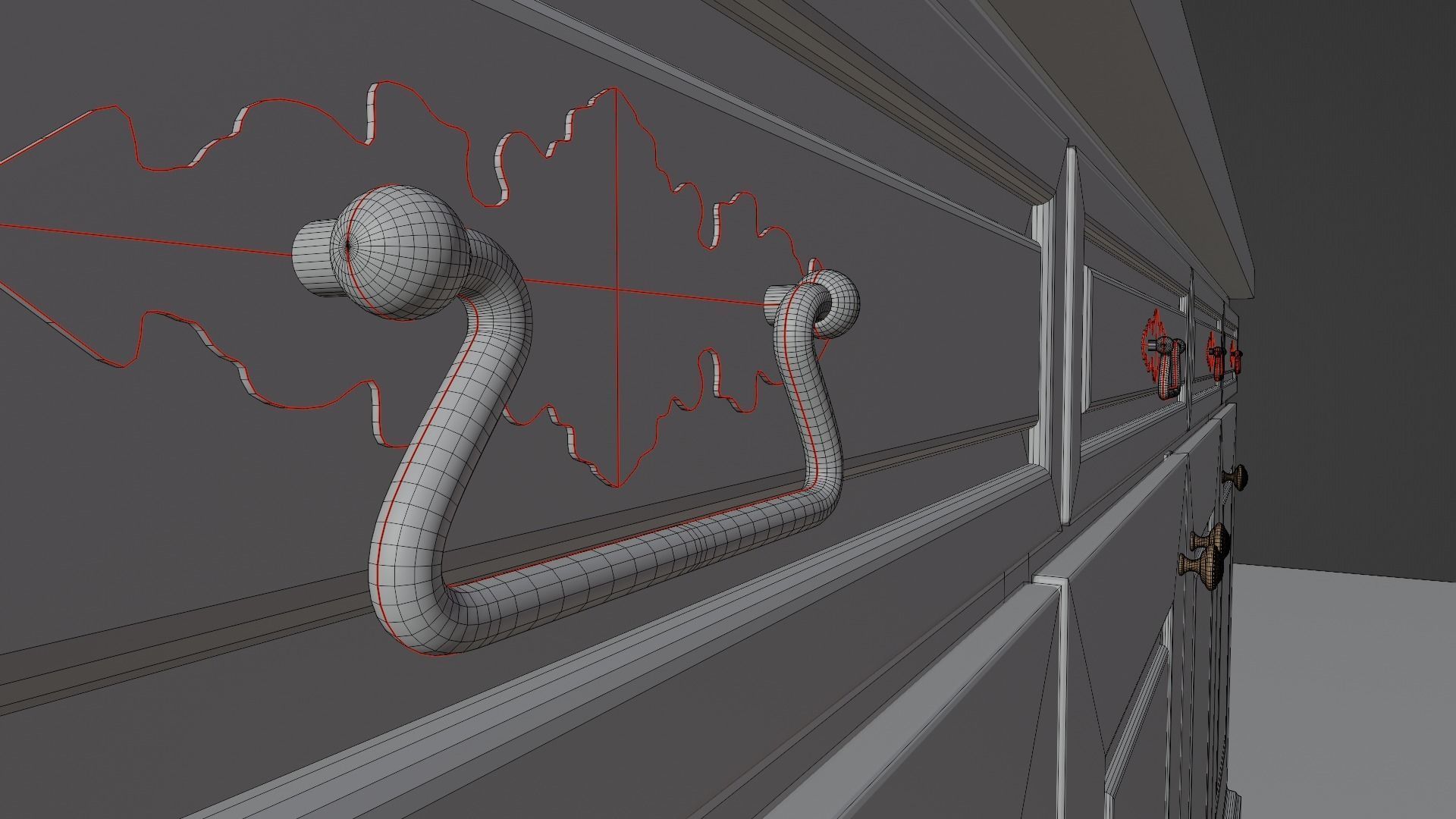 Kitchen sideboard 3D model_8