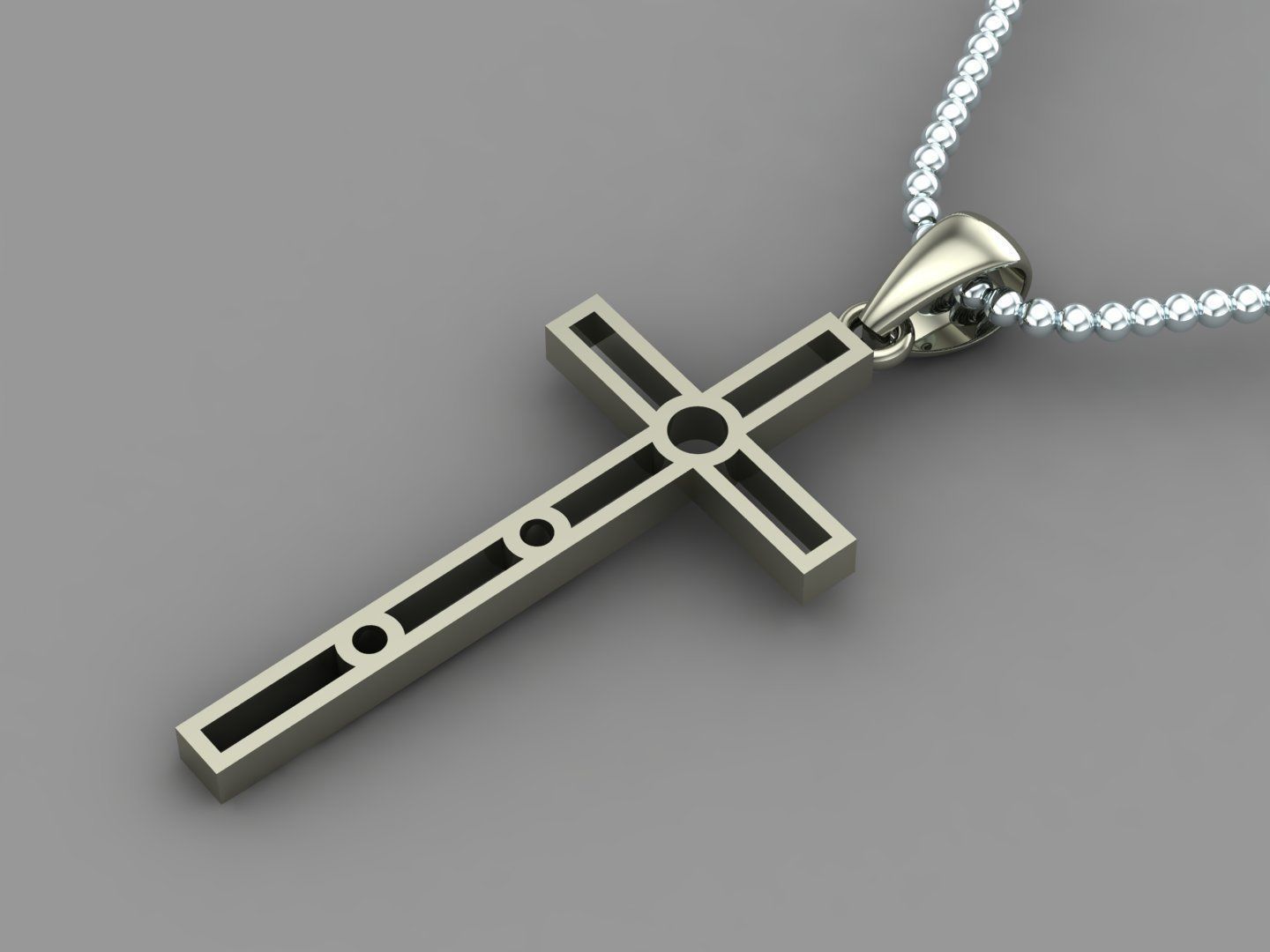 Cross Pendant Jesus Christ CP 57 3D model_2