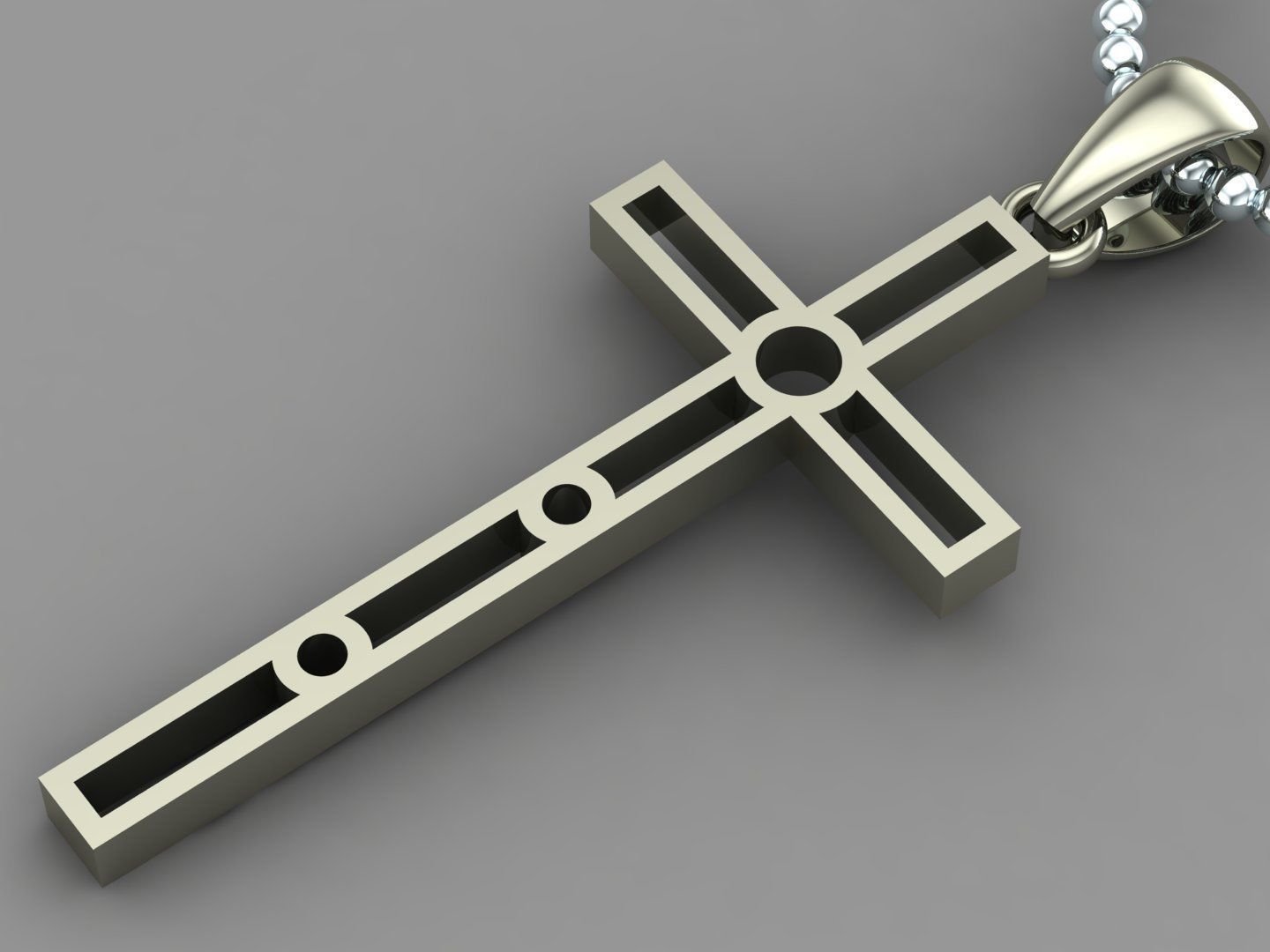 Cross Pendant Jesus Christ CP 57 3D model_4