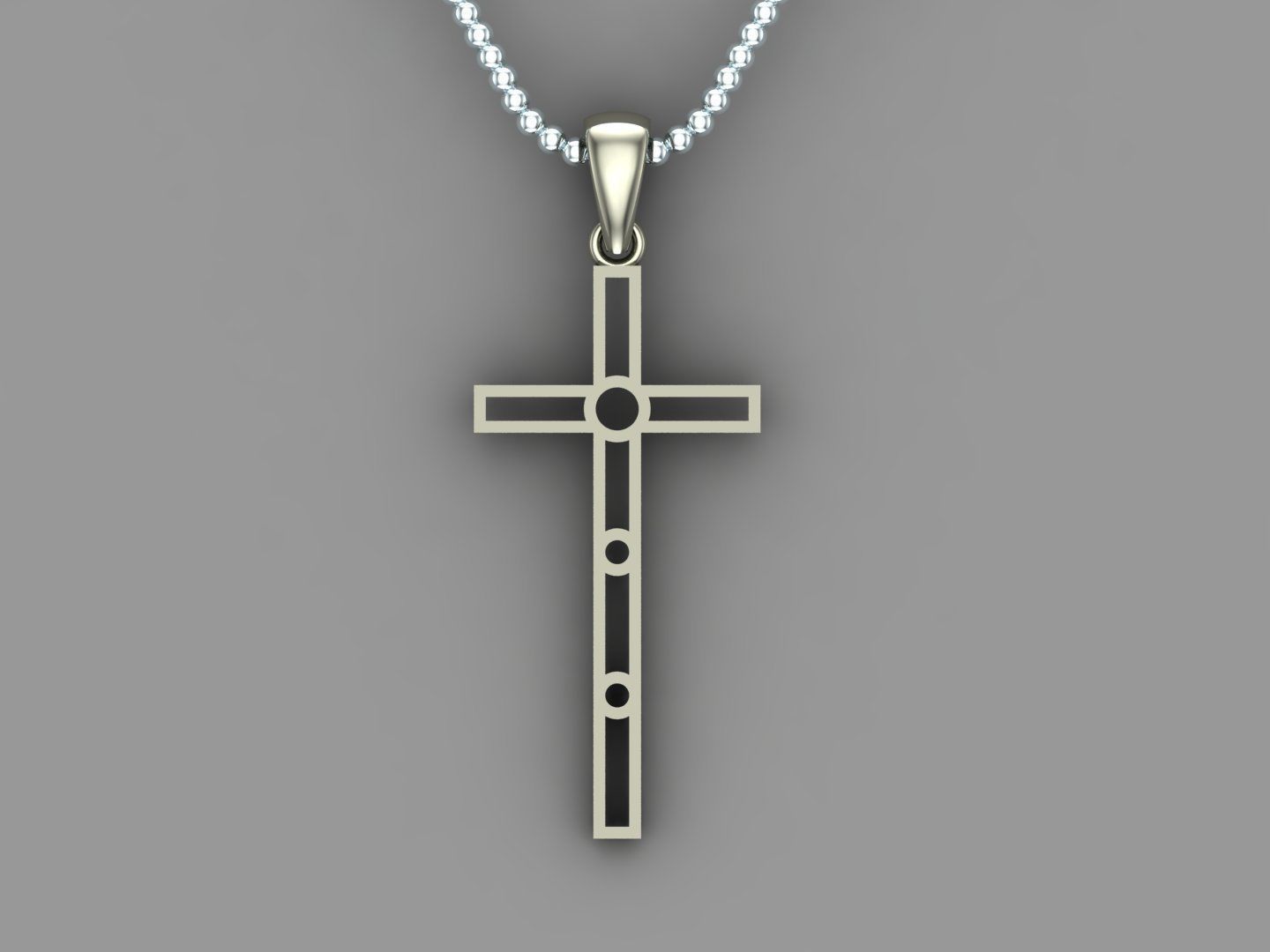 Cross Pendant Jesus Christ CP 57 3D model_3