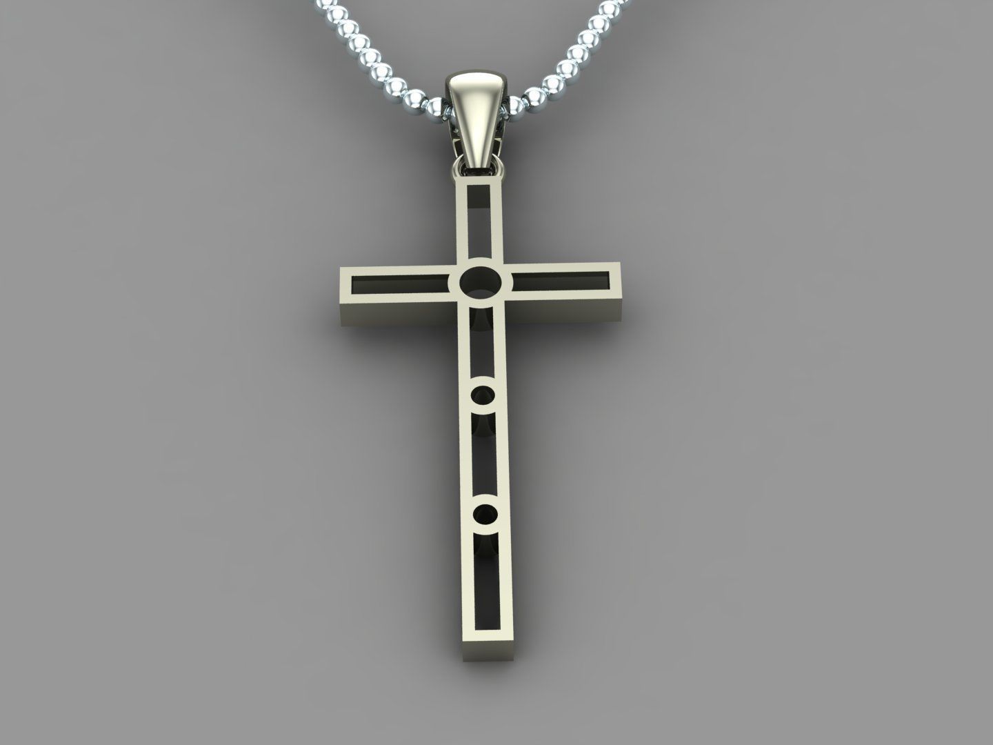 Cross Pendant Jesus Christ CP 57 3D model_1