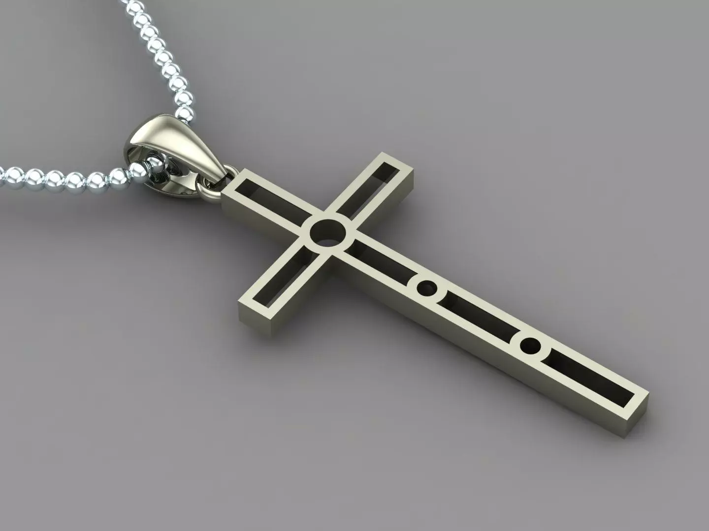 Cross Pendant Jesus Christ CP 57 3D model_0