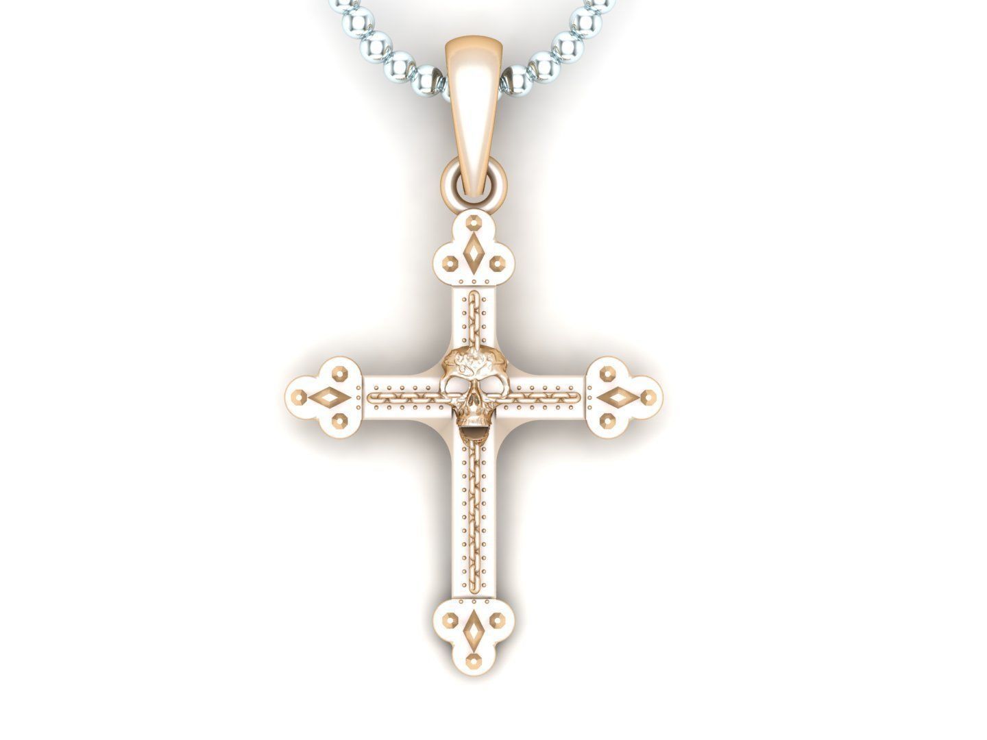 Cross Pendant Jesus Christ CP 53 3D model_3