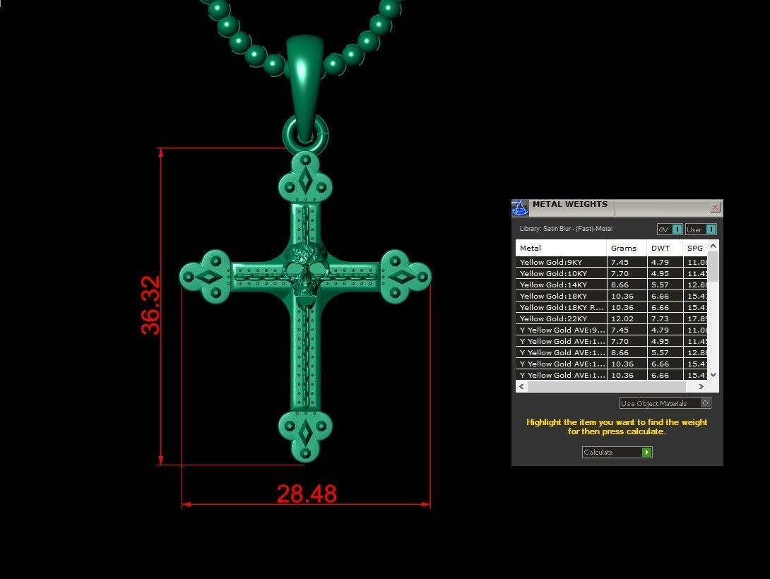 Cross Pendant Jesus Christ CP 53 3D model_5