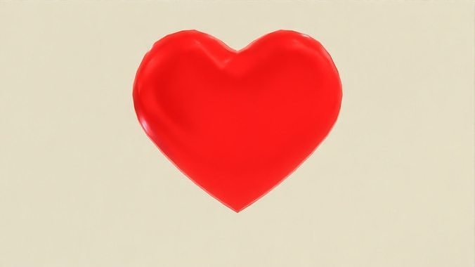 Animated Spinning Heart And Idle Heart Fully Textured Low-poly 3D model