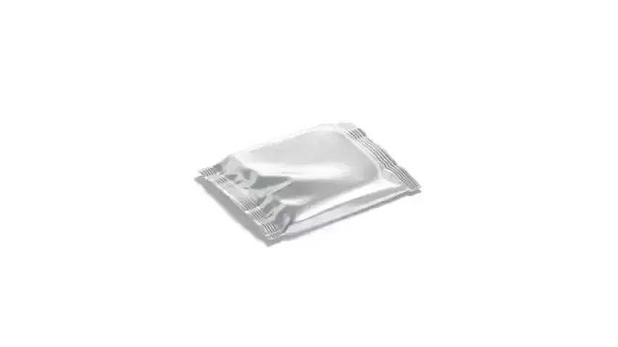 White Square Candy Wrap - wrapped sweet food package Low-poly 3D model