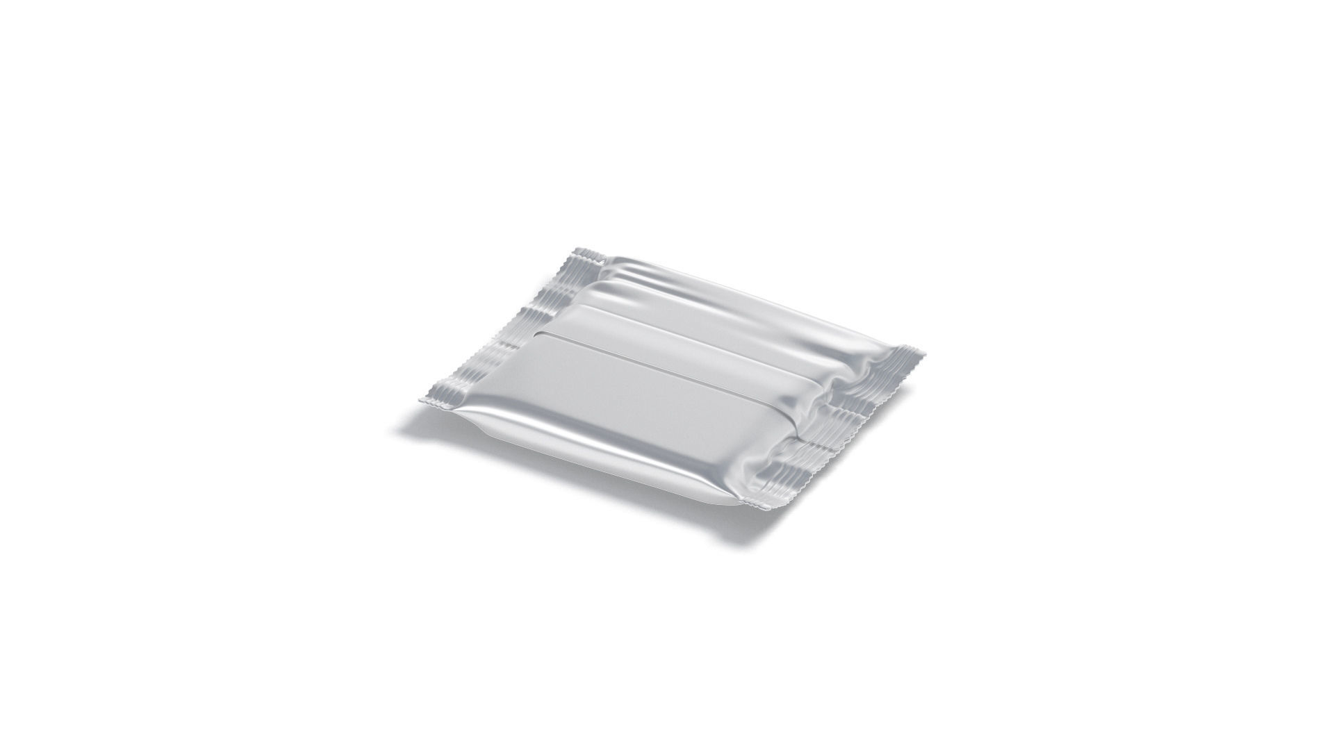 White Square Candy Wrap - wrapped sweet food package Low-poly 3D model_1